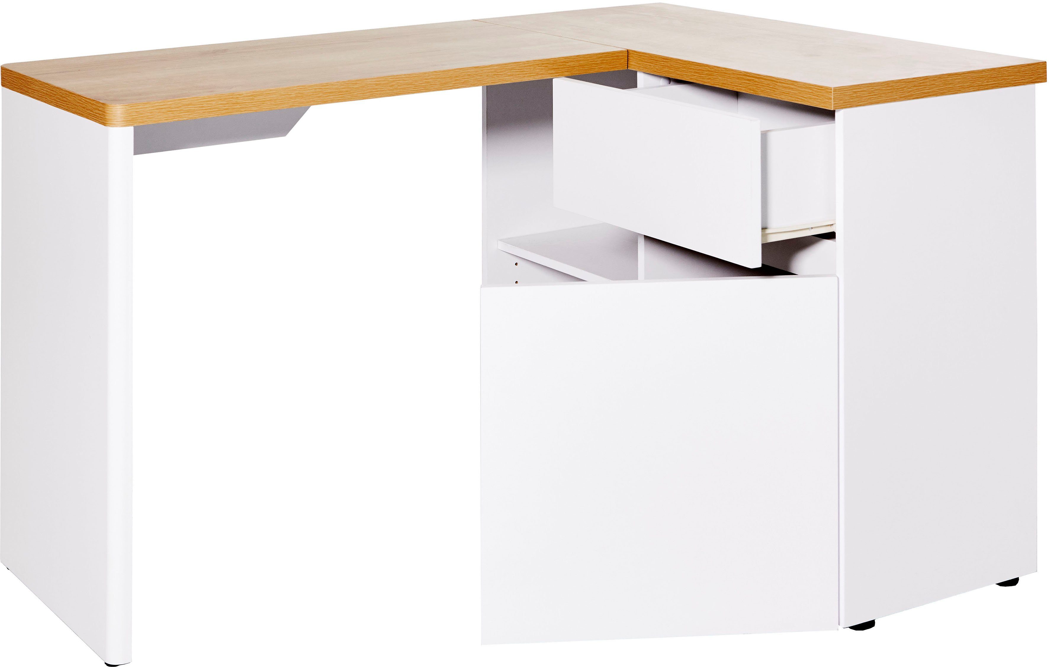 Jahnke Eckschreibtisch CU-LIBRE 125 E, wechselseitig montierbar