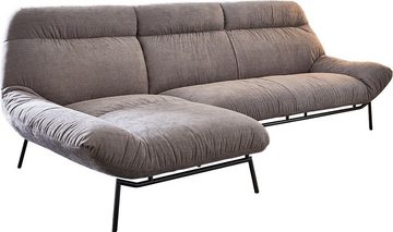 DELIFE Ecksofa Shape, High Steingrau 305x160 Longchair links Ecksofa by ES brand