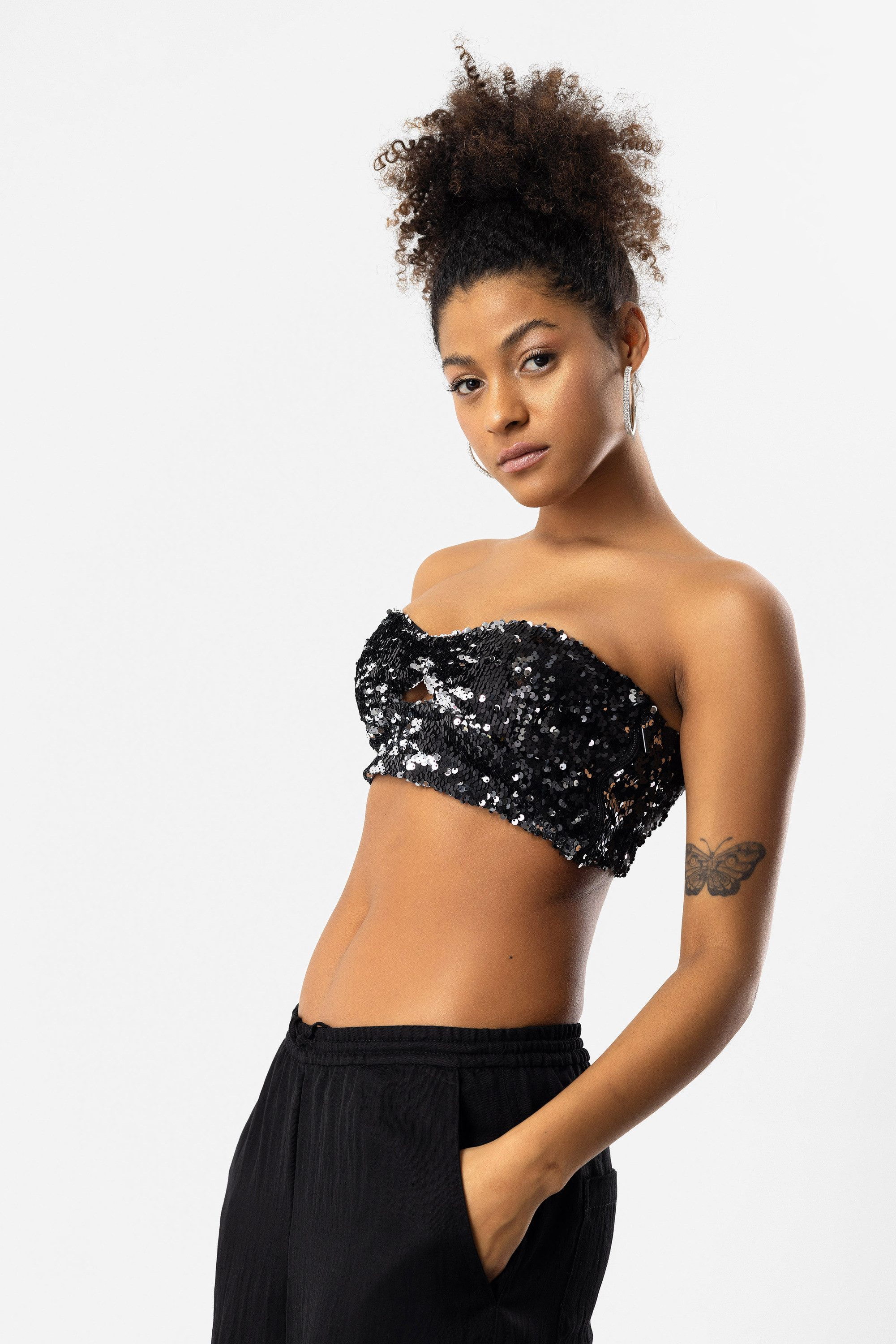 No Matter What Bandeau-BH Pailletten-Design