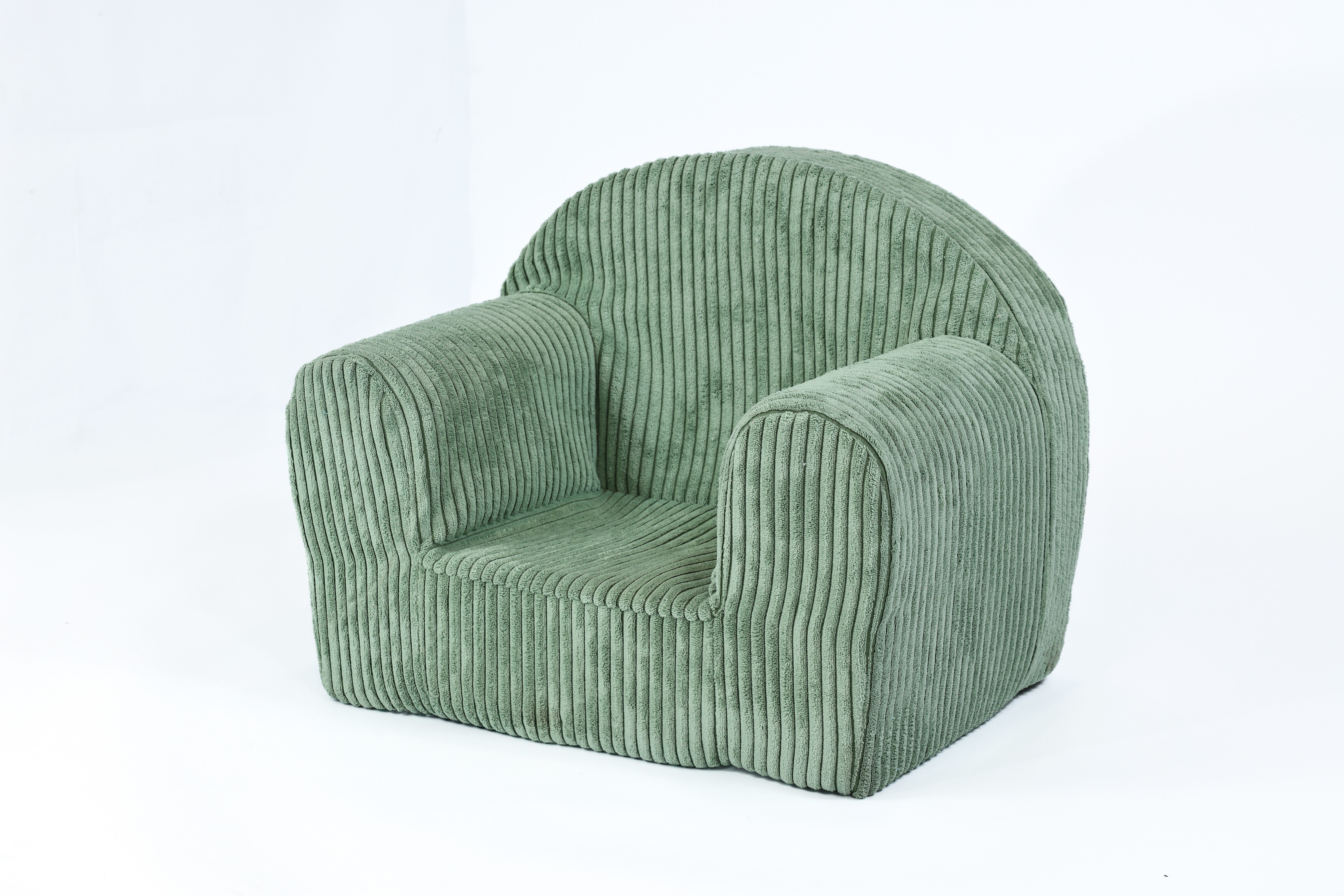 FORTISLINE Kindersessel Kindersessel Mini in Cord Hellgrün Kuschelsessel Babysessel