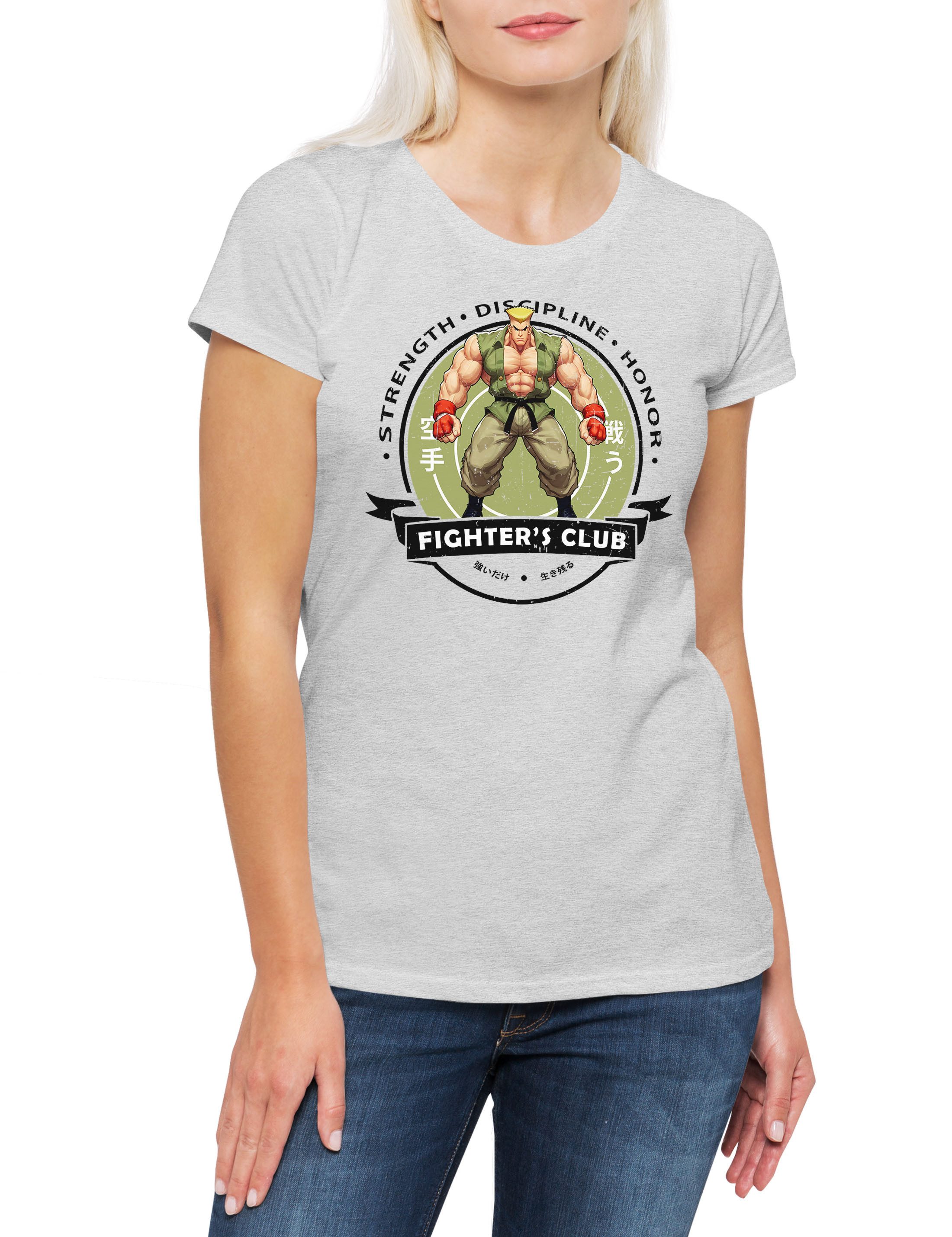 Print-Shirt Fighter's Club Guile II Damen T-Shirt Fighter SF Karate Hadouken Ryu