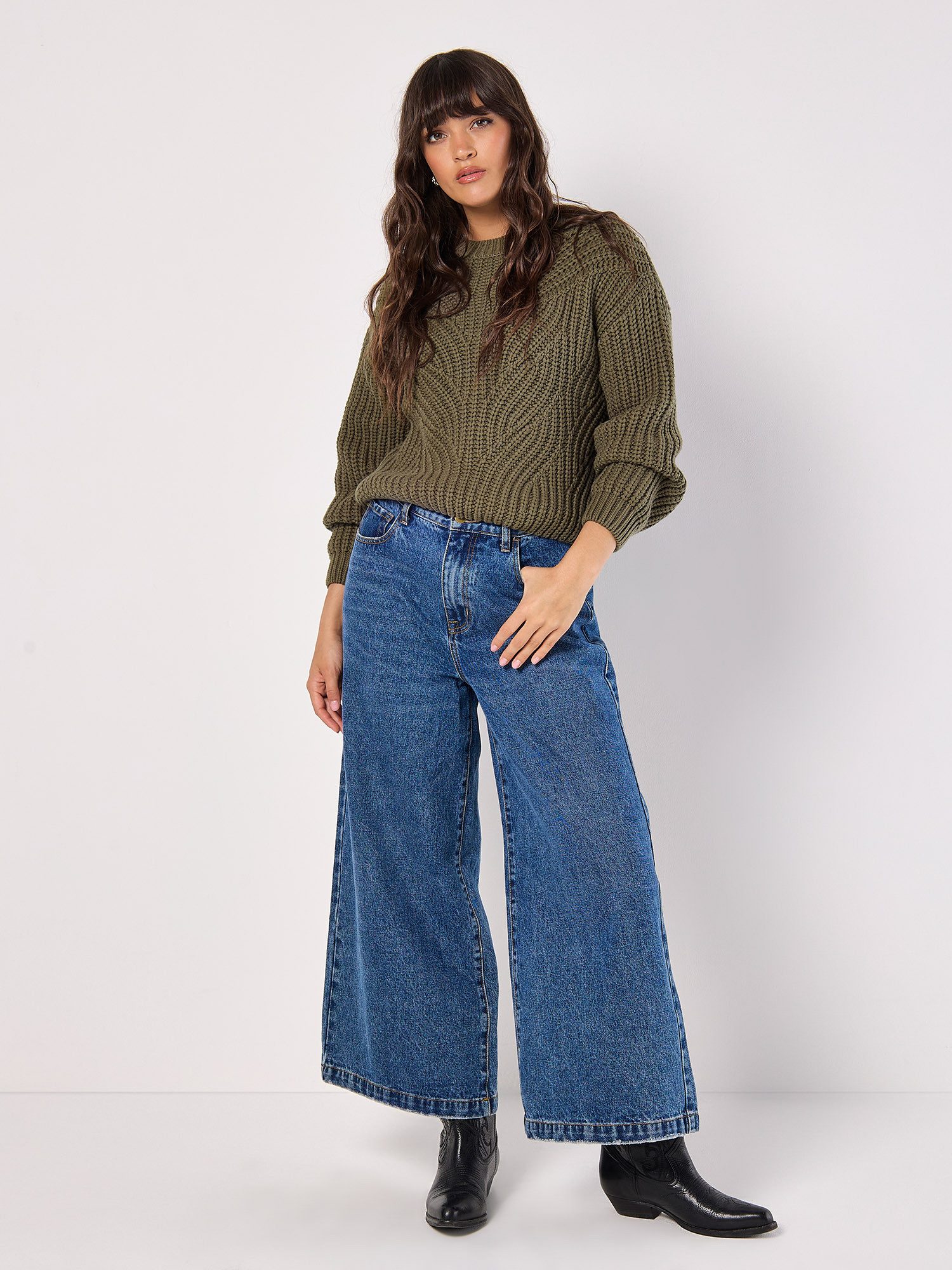 Apricot Strickpullover Zopfmuster-Pullover (1-tlg) aus Grobstrick günstig online kaufen