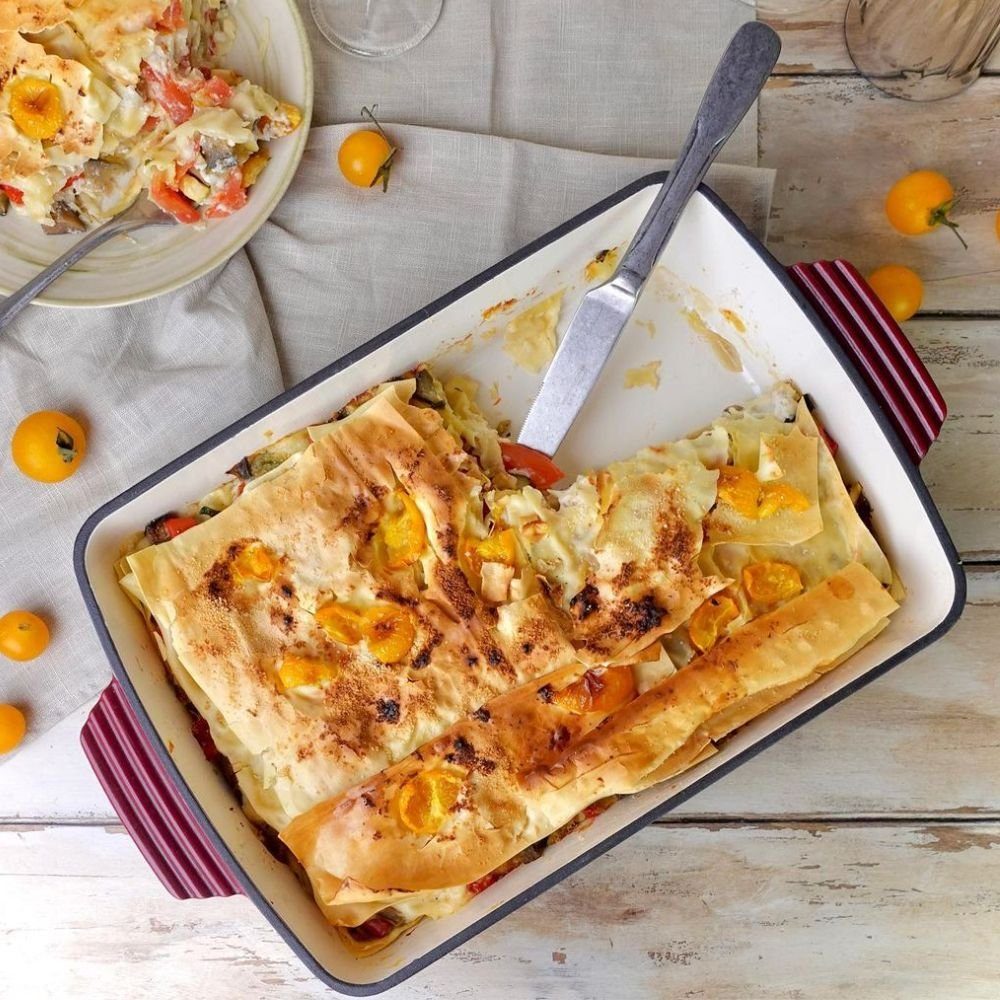 Mahlzeit Auflaufform Gusseisen Auflaufform eckig 3,8 Liter, Dark Cherry, Induktion, Gusseisen