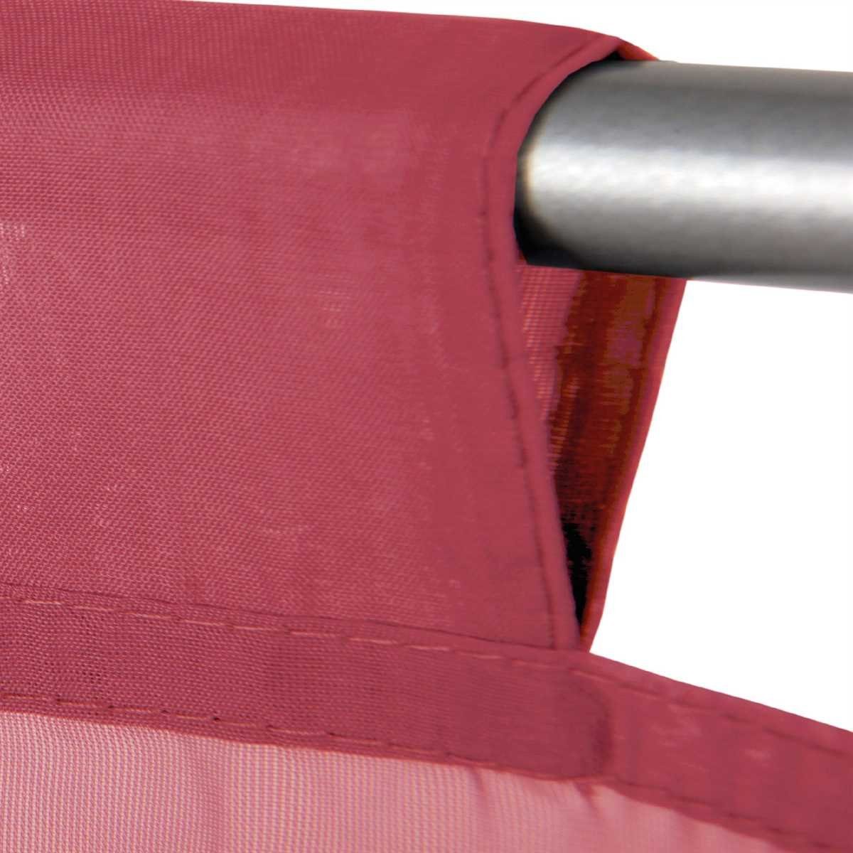 vers. (1 Bestlivings, Microfaser, "Raffoptik", St), transparent, in Bistrogardine Vorhang, Rot mit Größen Transparente Küchengardine Stangendurchzug, Stangendurchzug