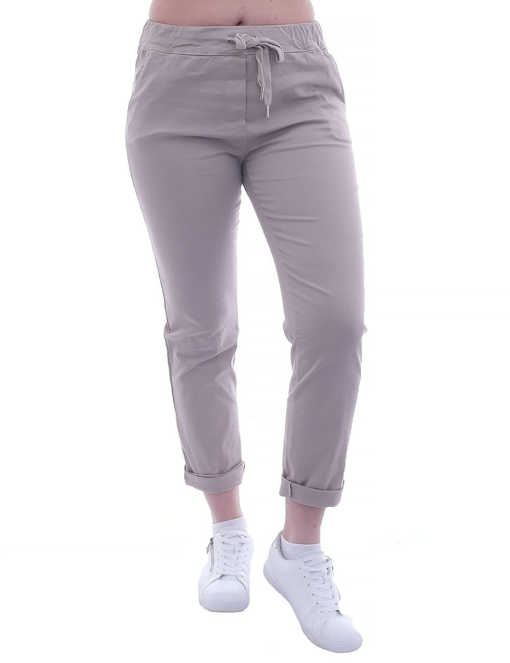 YESET Chinohose YESET Damen Chino Sommer Hose Damenhose Beige L