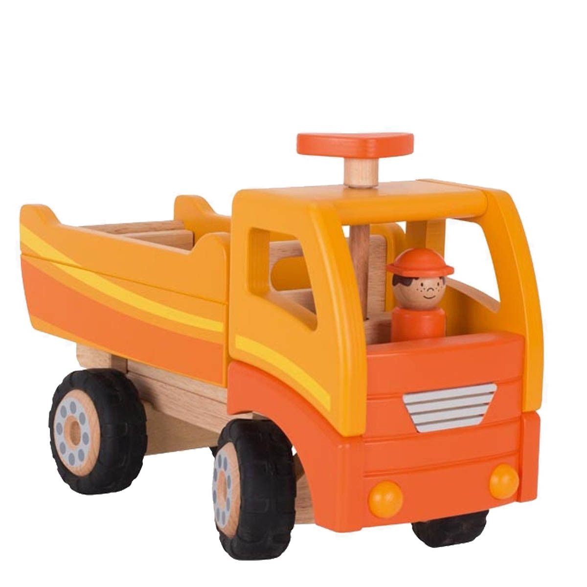 goki Spielzeug-Baumaschine Kipper, goki, (packung, 1-tlg., set), mit Gummibereifung und eine leicht handhabbare Lenkung.