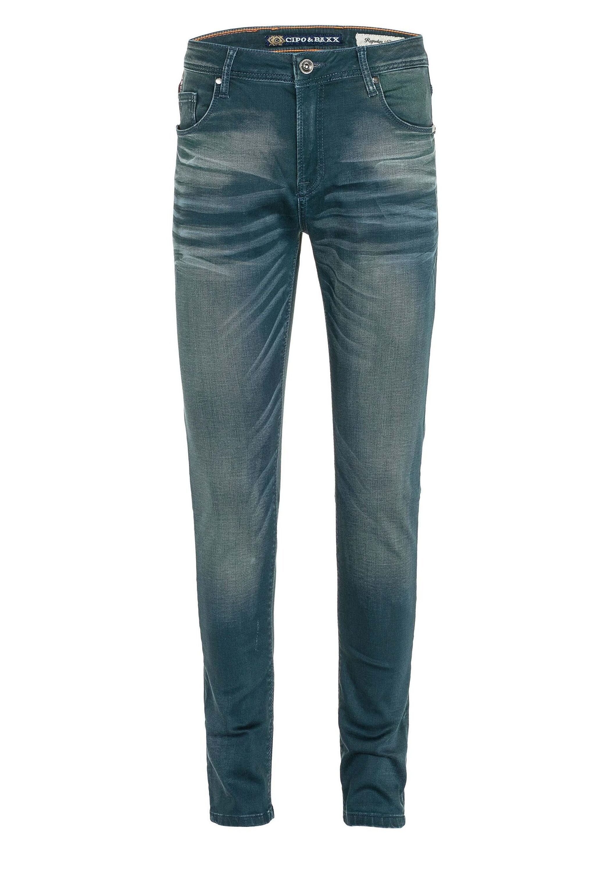 Cipo & Baxx Destroyed-Jeans Jeans Straight-Jeans mit Destroyed-Effekten, CD493