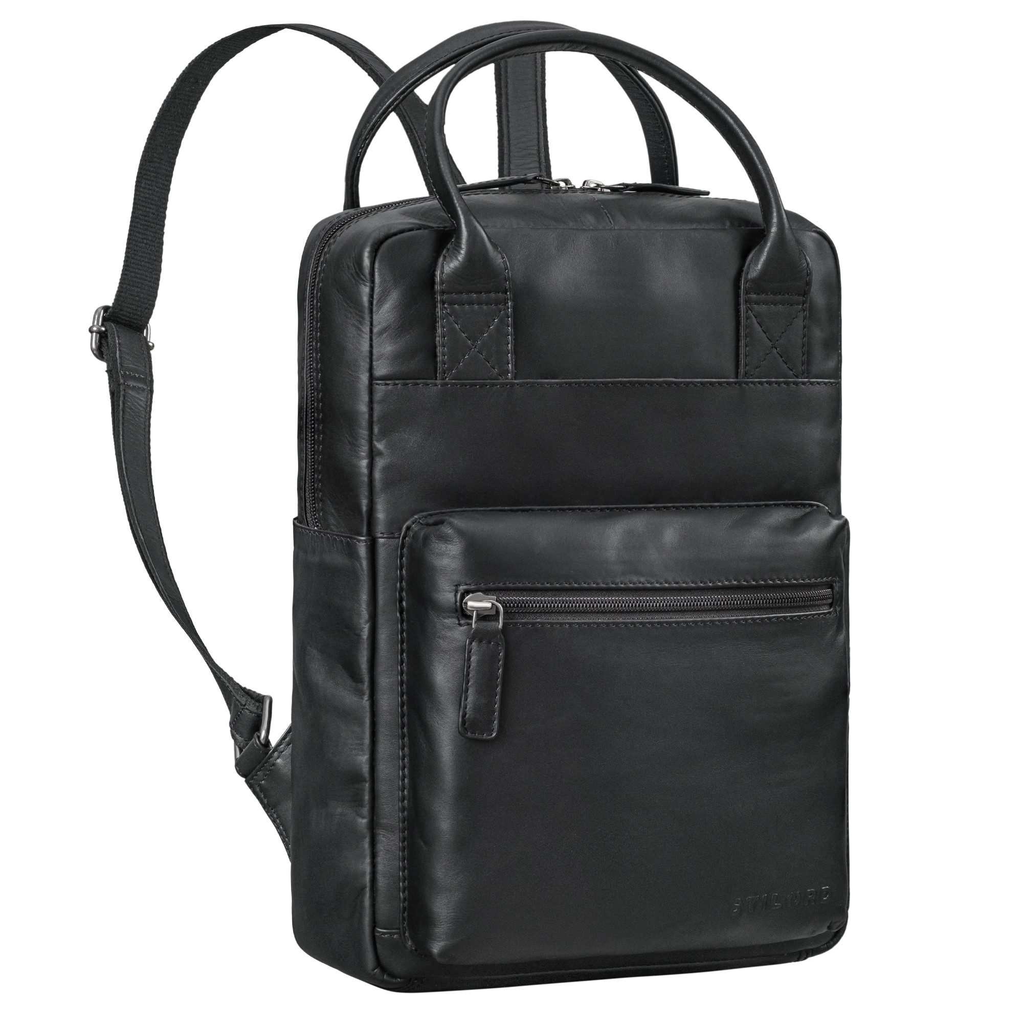 Cityrucksack "Tima" Eleganter Damen Rucksack Leder Klein Für Laptop 13 13,3 Zoll