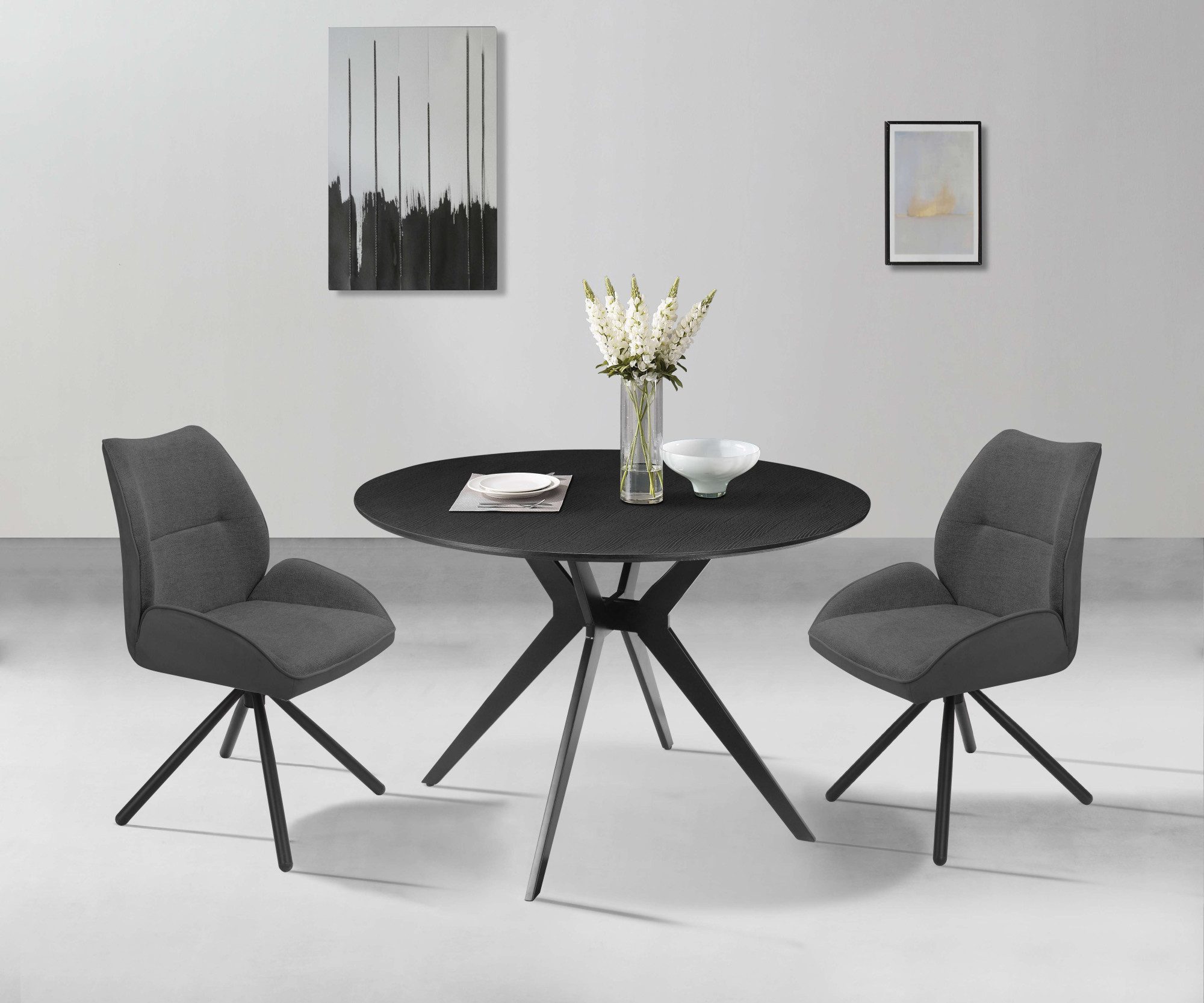 OTTO home Esszimmerstuhl Granilu (Set), gepolstert, Bezug Vorderseite Webstoff, Rückseite Velvet