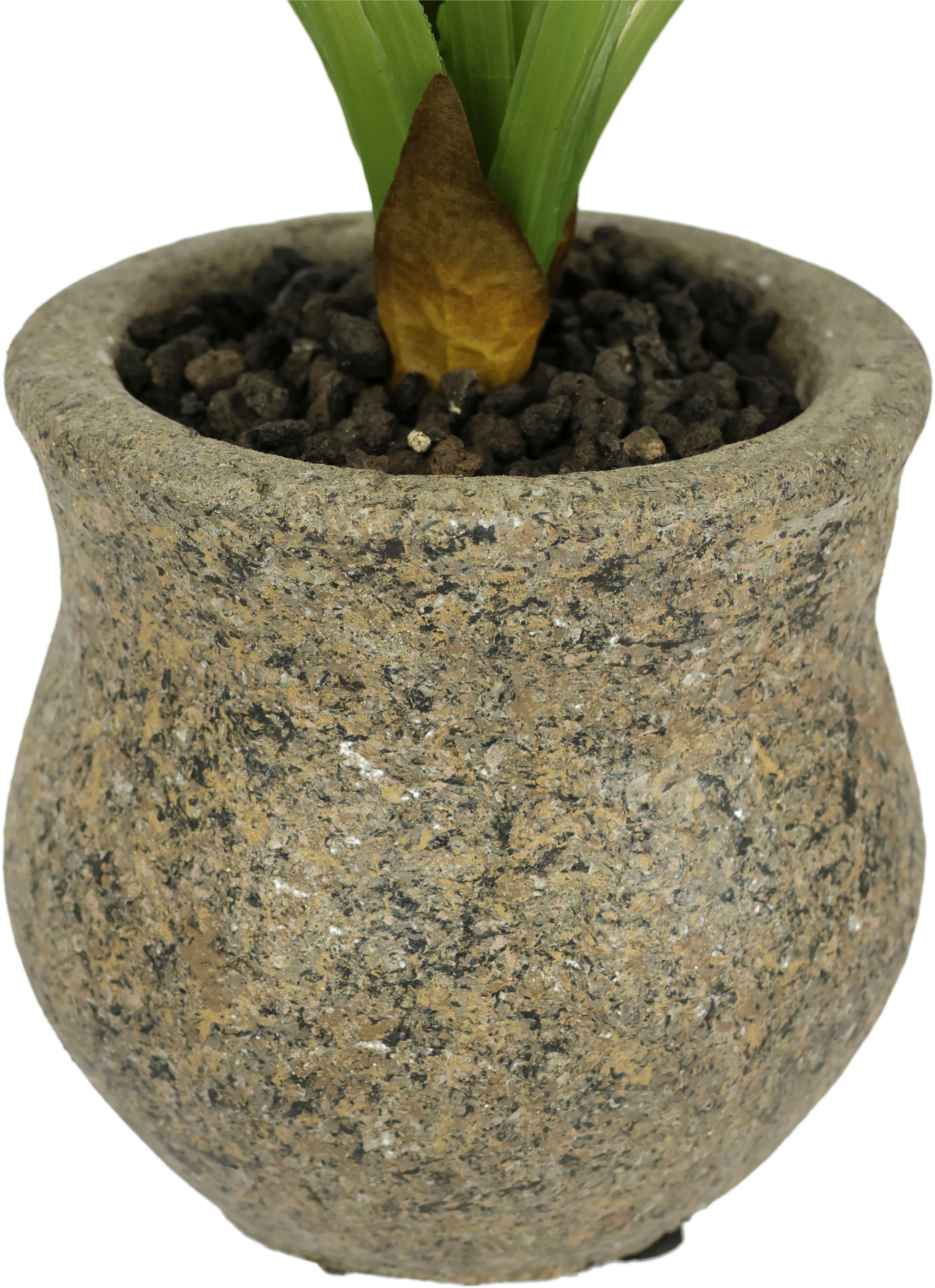 Kunstblume Kunstblume Schmetterling Orchidee mit Keramiktopf, I.GE.A., Höhe 38 cm, Mit Blätter Luftwurzeln Blume Kunstorchidee Phalaenopsis Kunstpflanze – Bild 3 von 3