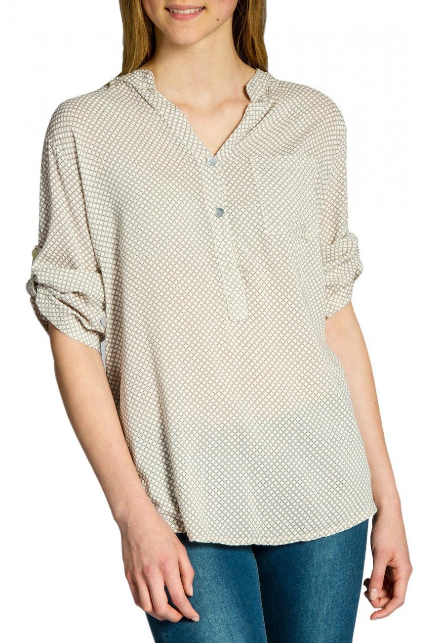 Caspar Shirtbluse BLU013 Damen Bluse gepunktet günstig online kaufen