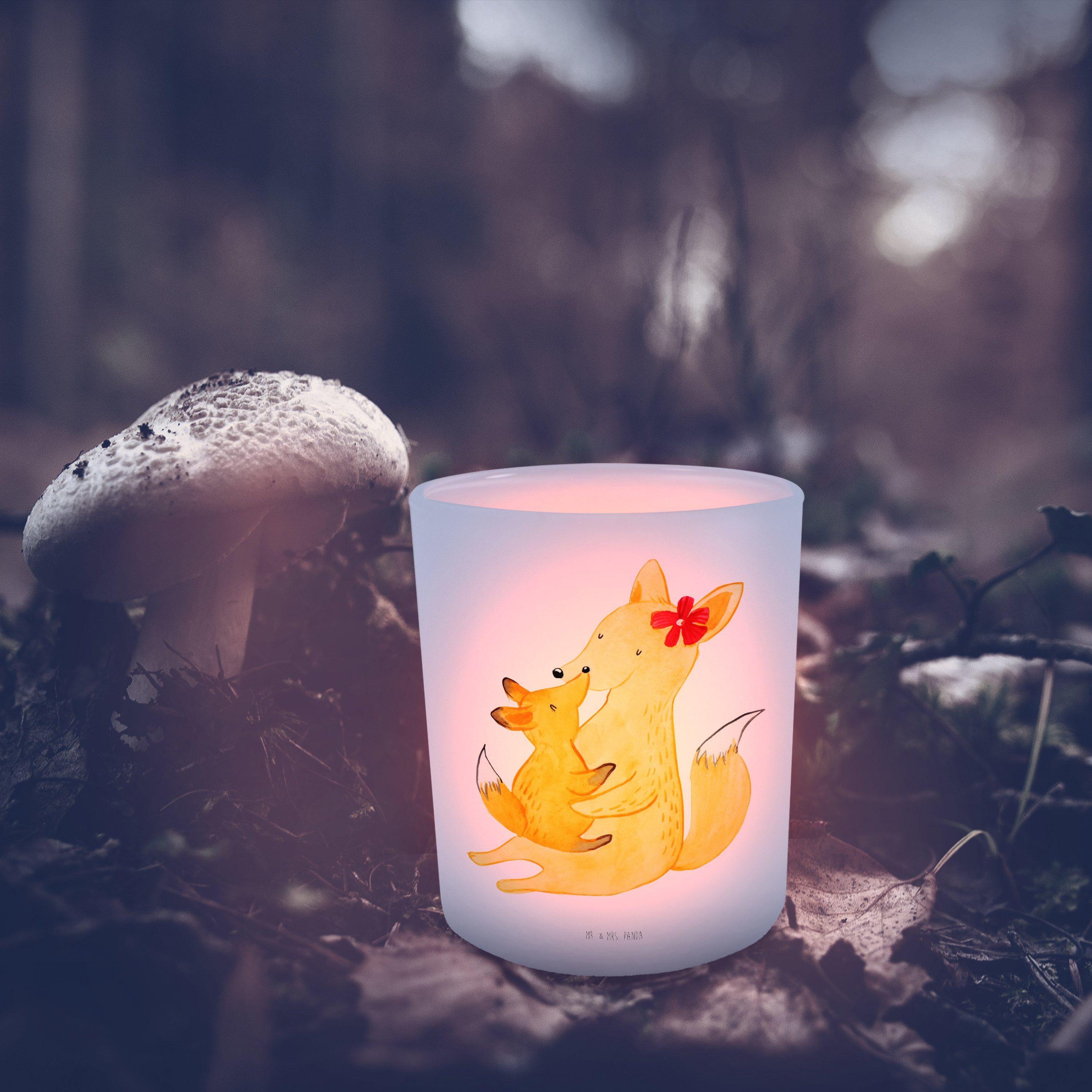 - St) & Kind Transparent Kerzenlicht, Ke Panda Mr. Mama & (1 Geschenk, Windlicht - Mrs. Fuchs Windlicht
