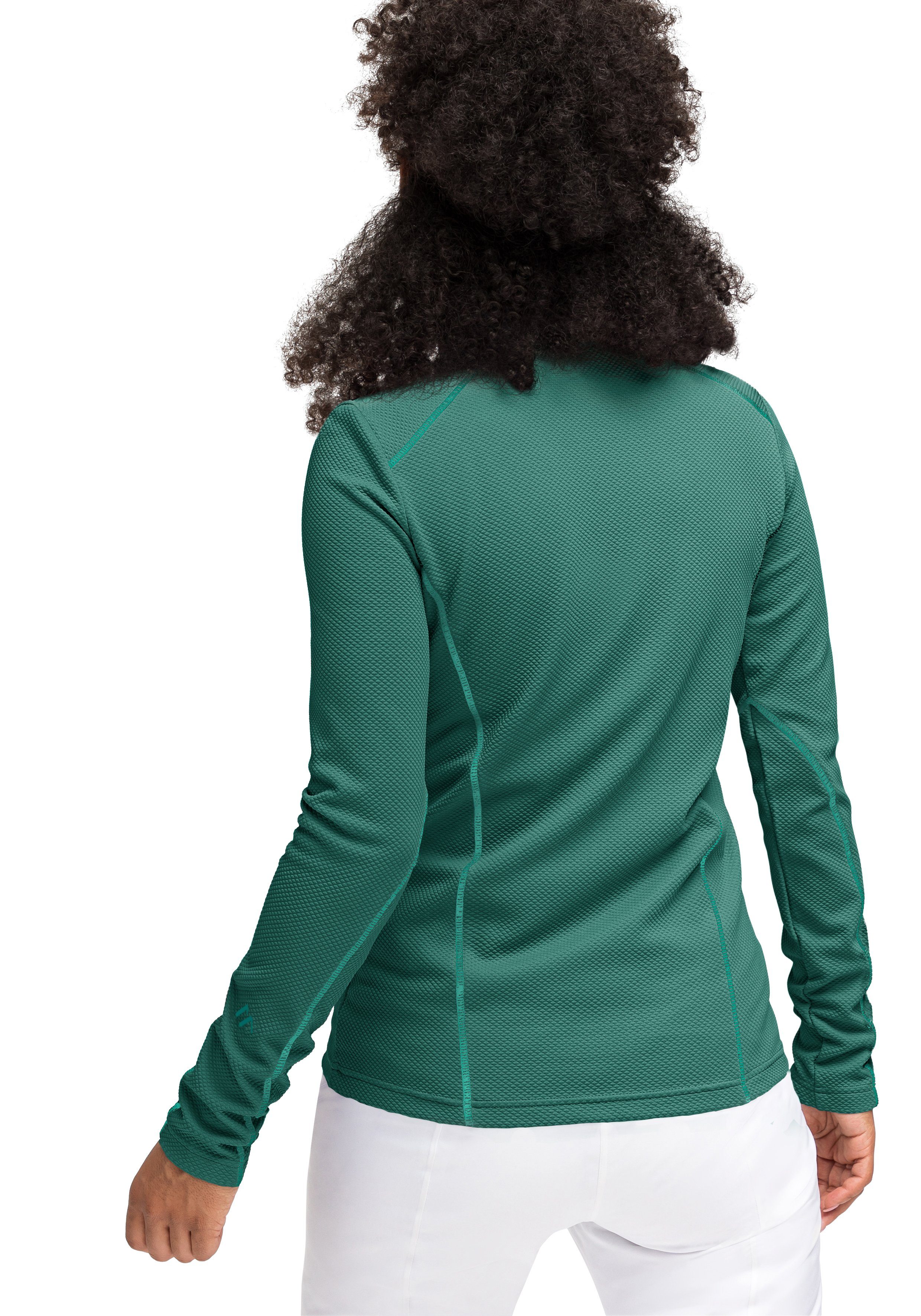 ideal Ximena Sports warme Maier seegrün Skifahren als zum Funktionsshirt Damen Midlayer, Fleecejacke