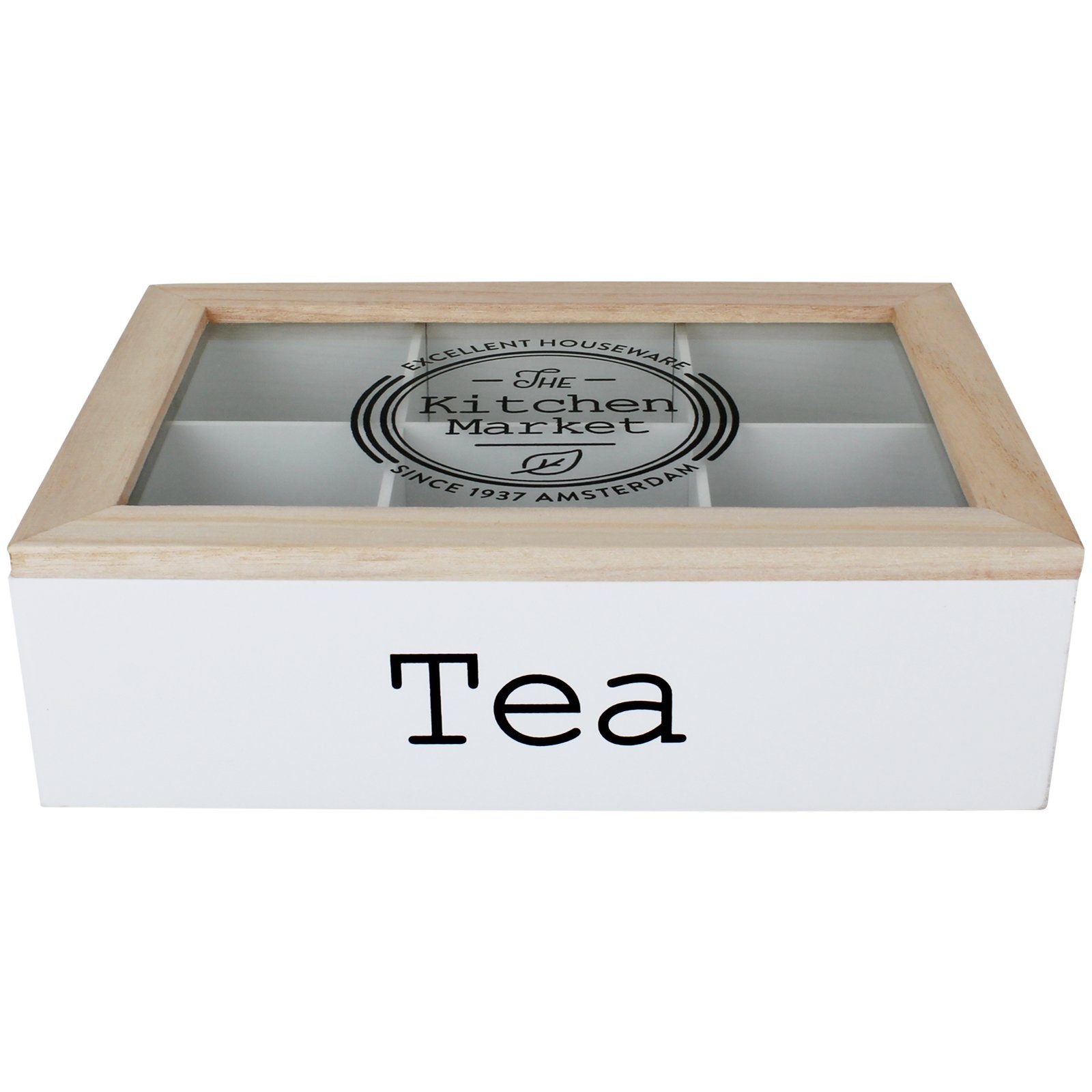 Teedose Teekiste Holzteebox, Dose Teekasten Teebox Kitchen Koopman Modellwahl Teebeutelbox Aufbewahrung Box Market Kiste Tee Teebeutel