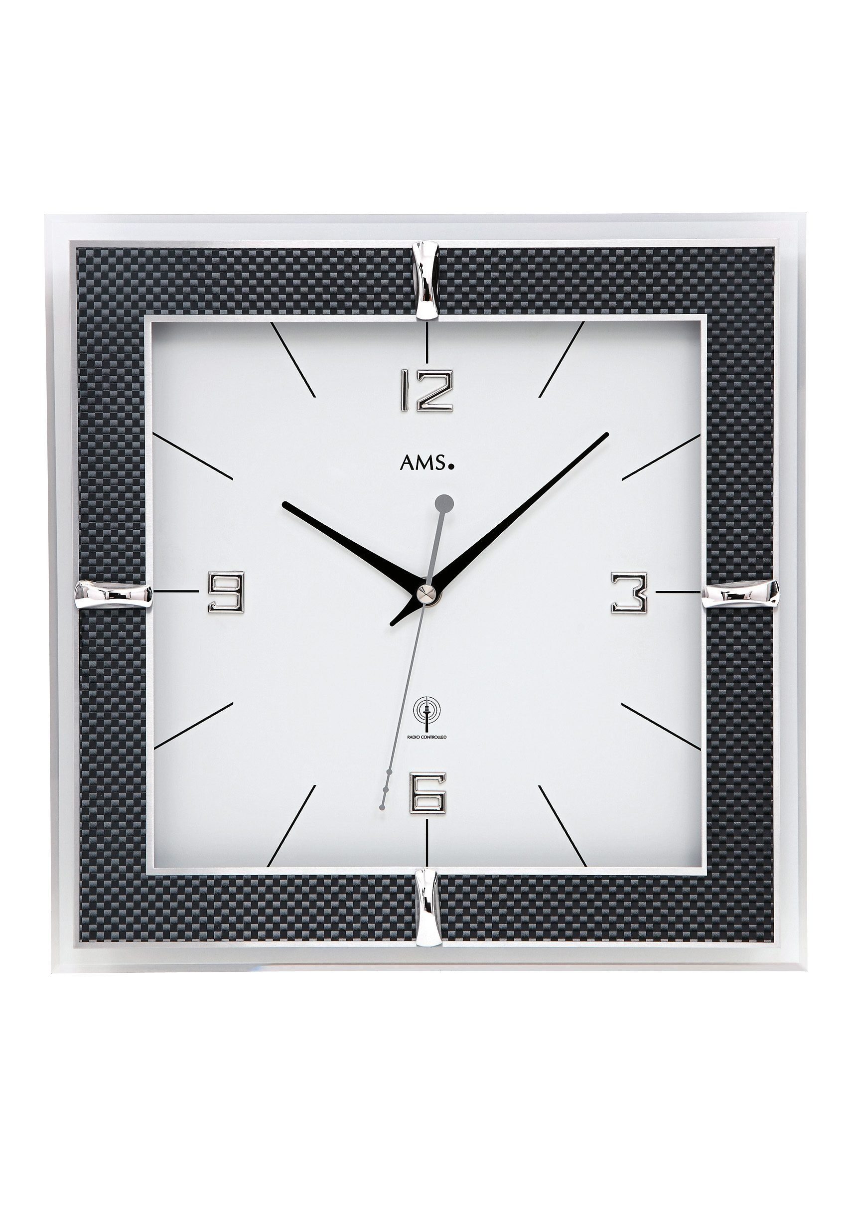 AMS Funkwanduhr F5855 (Quarzuhr,Wohnzimmer,Esszimmer,Küche,Arbeitszimmer,Bü günstig online kaufen