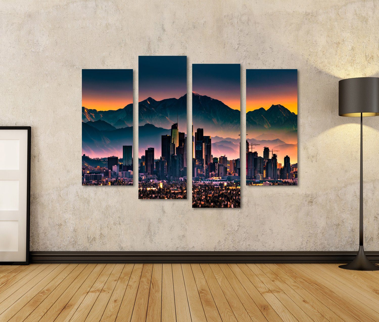 islandburner Leinwandbild Bild auf Leinwand Los Angeles L.A. Kalifornien Wandbild  Poster Kunstdr