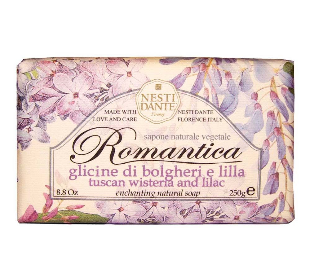 Nesti Dante Handseife Wisteria & Lilac 250 g, 1-tlg., Hand -und Körperseife mit feinem Duft 250 g