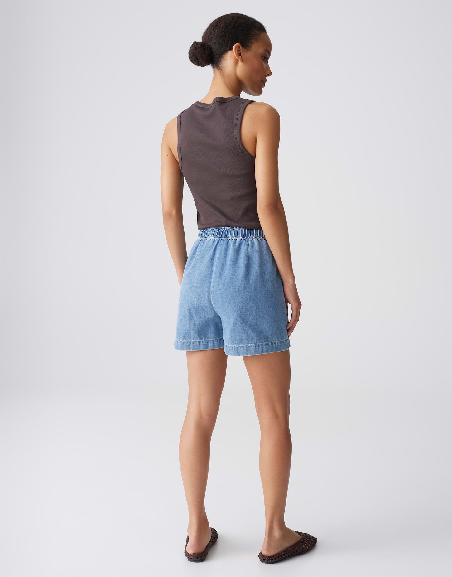 OPUS Shorts Musia shorts aus Denim mit authentischer Waschung Used Effekte setzen lässige Denim Akzente