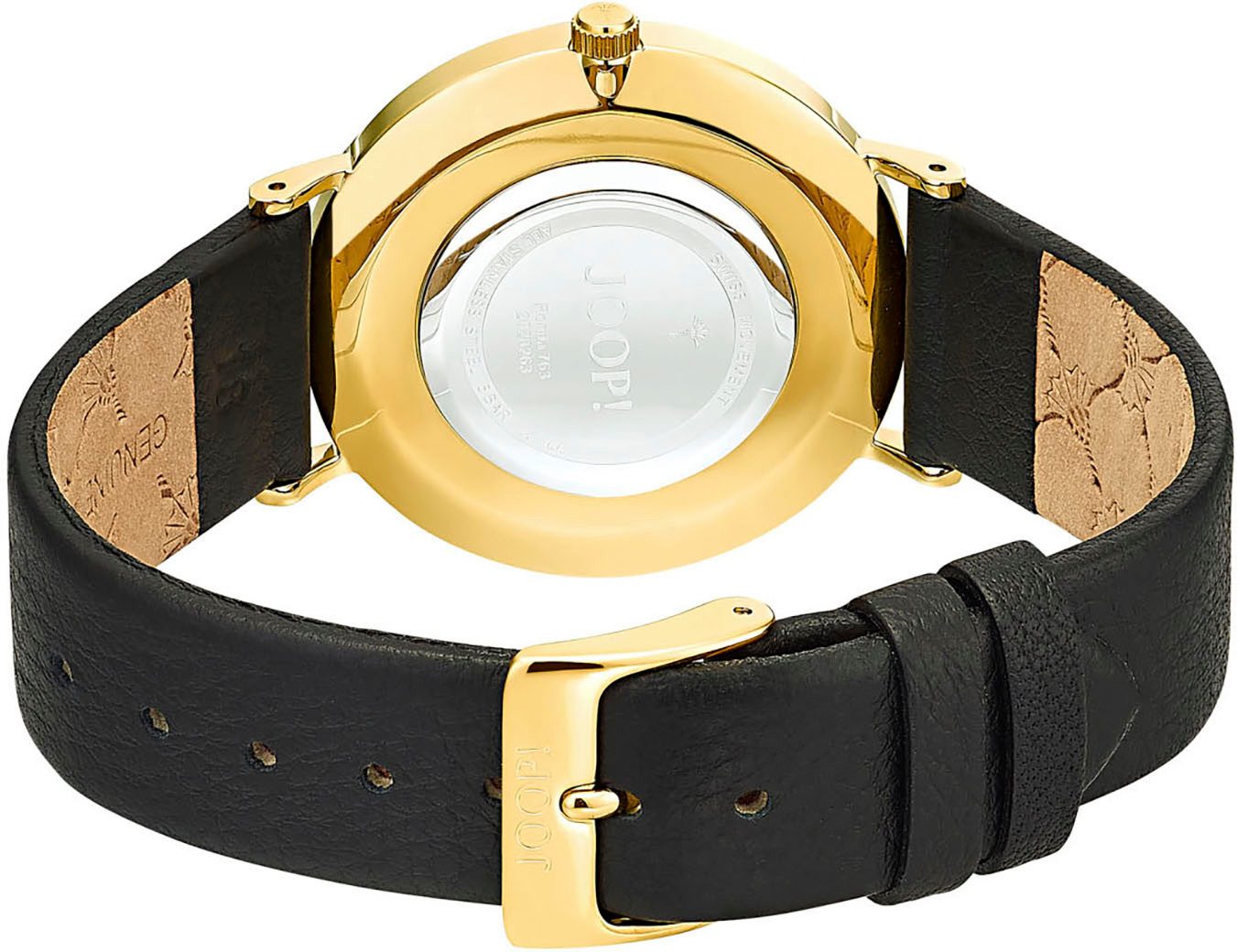 JOOP! Quarzuhr 2028263, Armbanduhr, Damenuhr, analog, Lederarmband