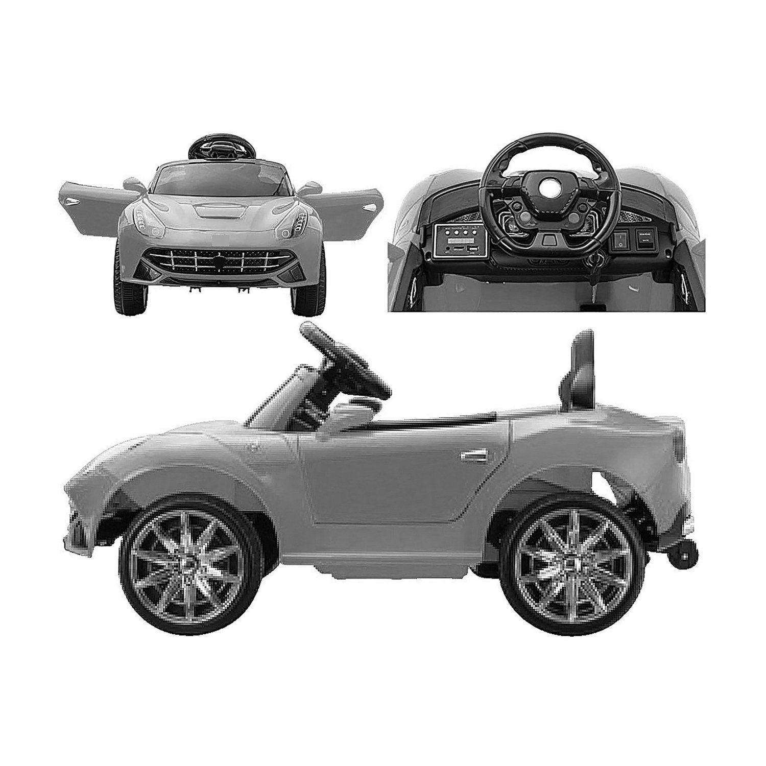 Spielzeug Kinder-Elektrofahrzeuge Chipolino Elektro-Kinderauto Elektroauto Cobra 2 Motoren, Belastbarkeit 30 kg, Fernbedienung, 