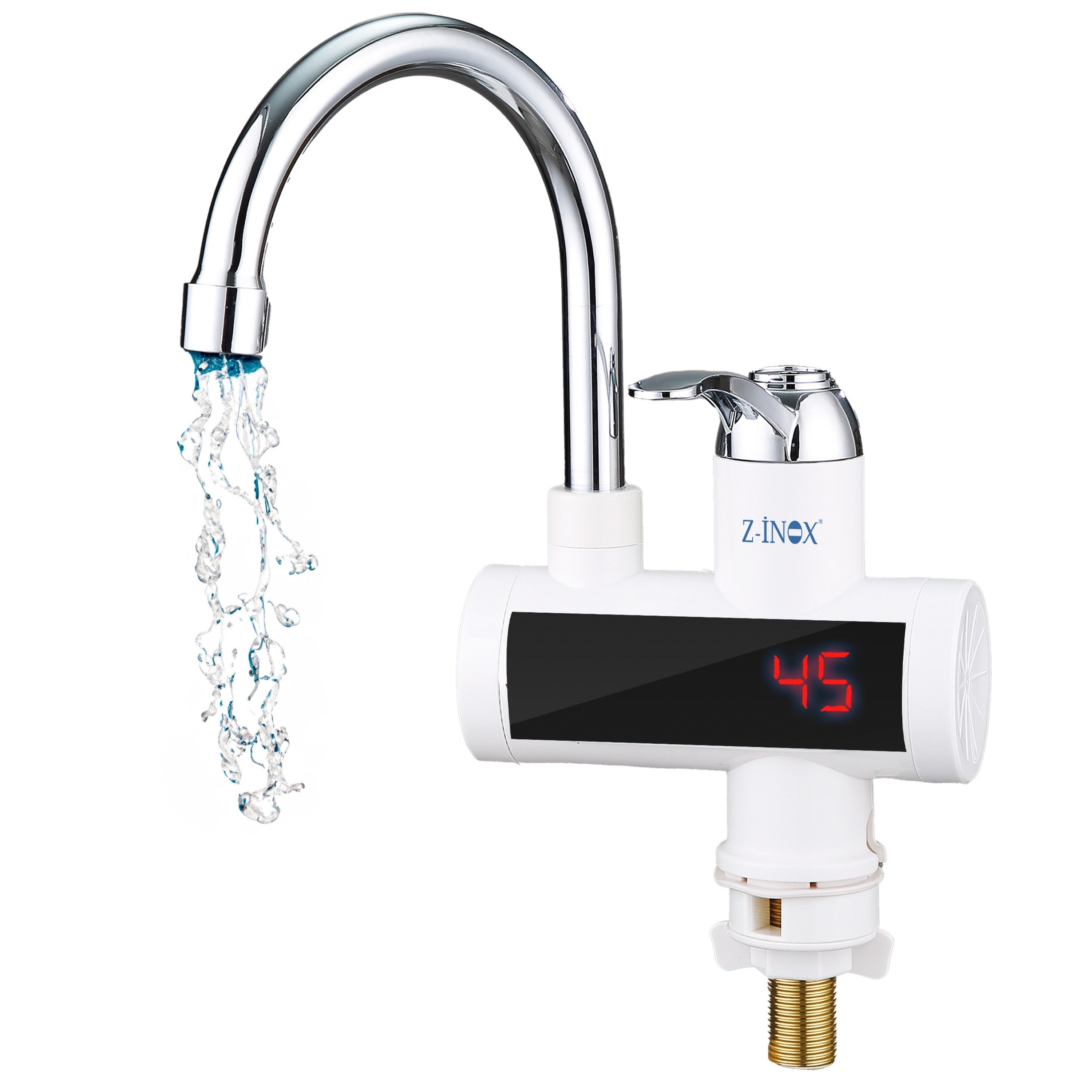 Zilan Elektrischer Wasserhahn ZLN-7866, Niederdruck-Anschluss, 3000 W,Display mit Temperaturanzeige,Überhitzungsschutz