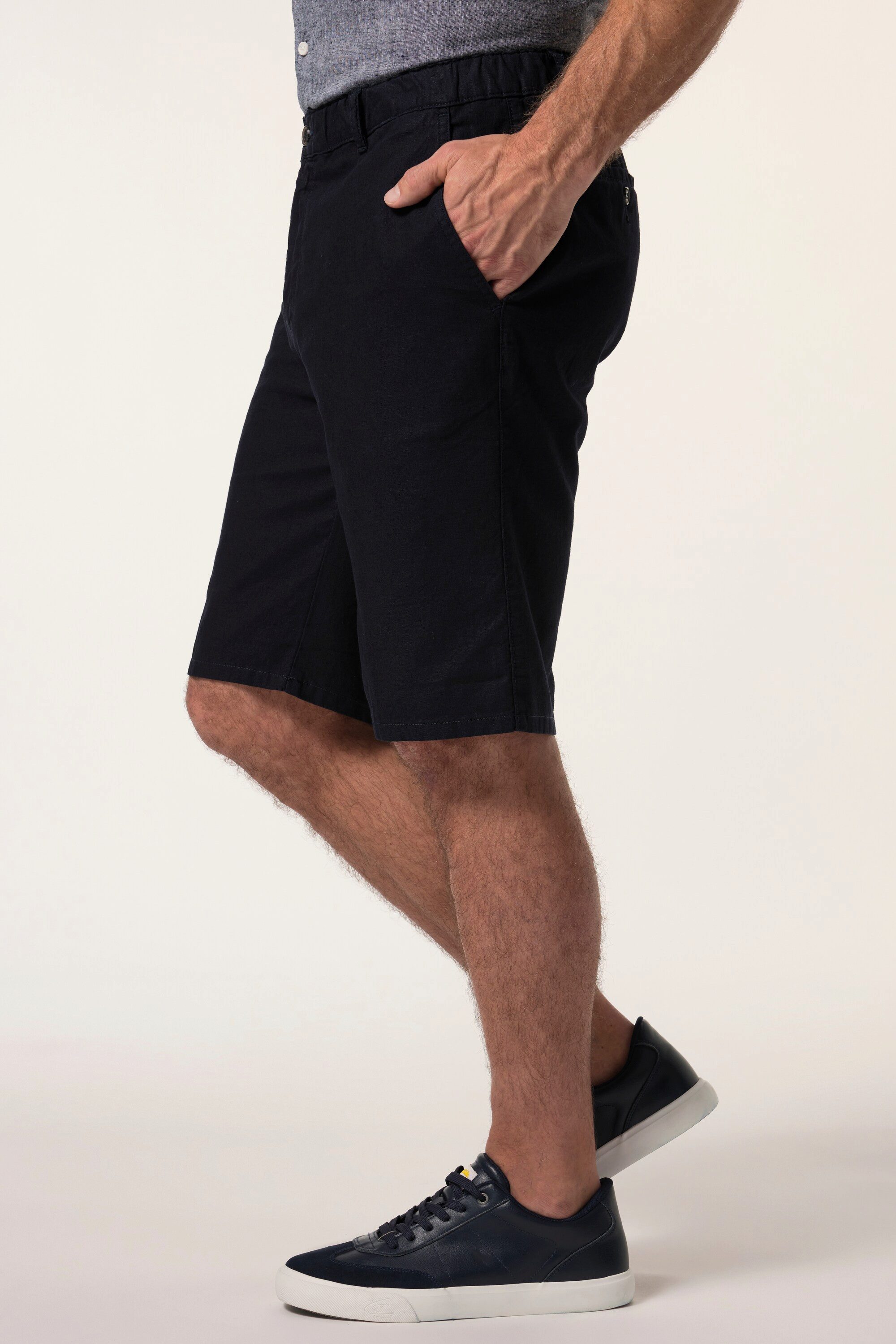 Boston Park Bermudas Leinenmix-Bermuda Regular Fit Dehnbund – Bild 4 von 5