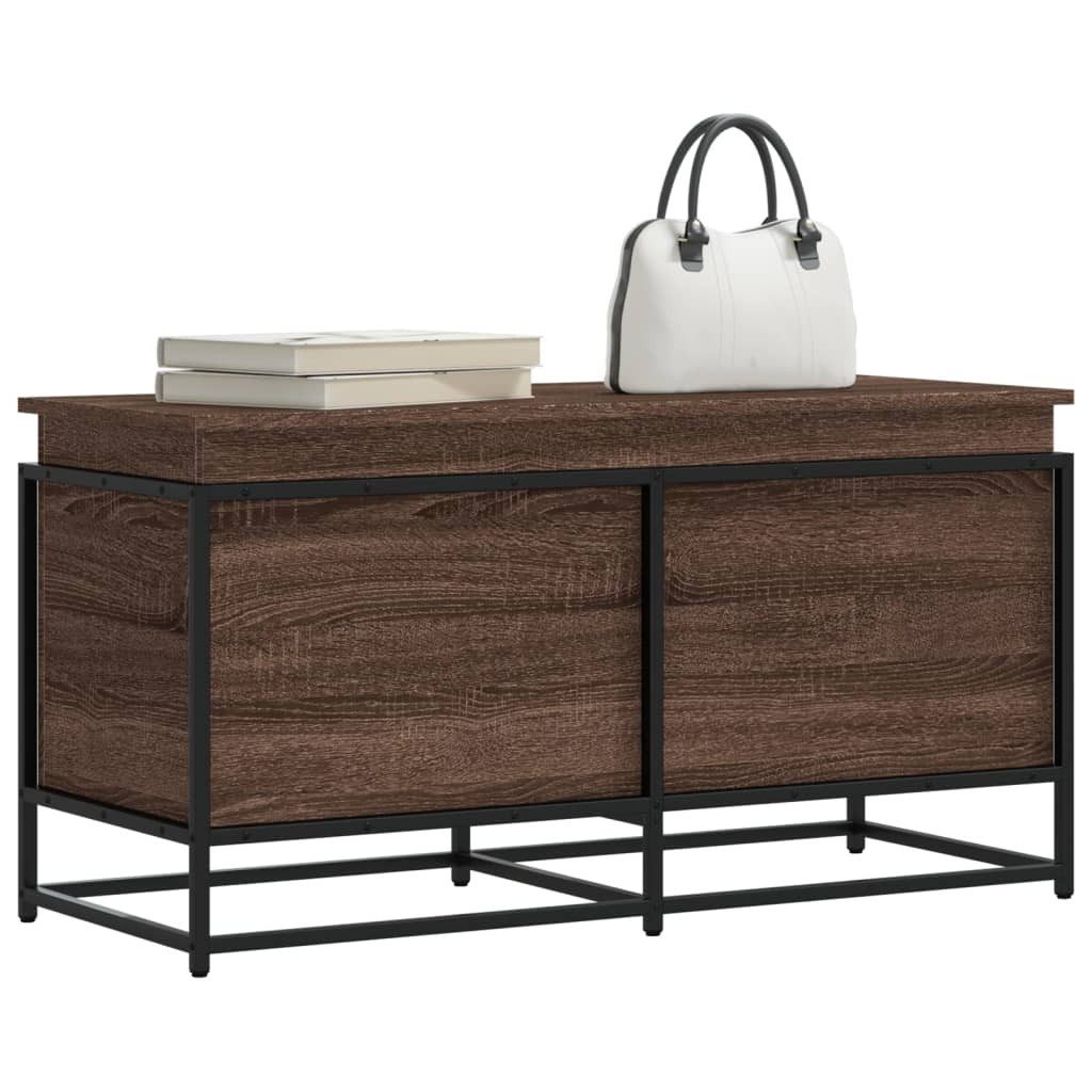 vidaXL Auflagenbox 100 x 40 x 515 cm Truhe Aufbewahrungsbox mit Deckel Eichen-Optik 100x4