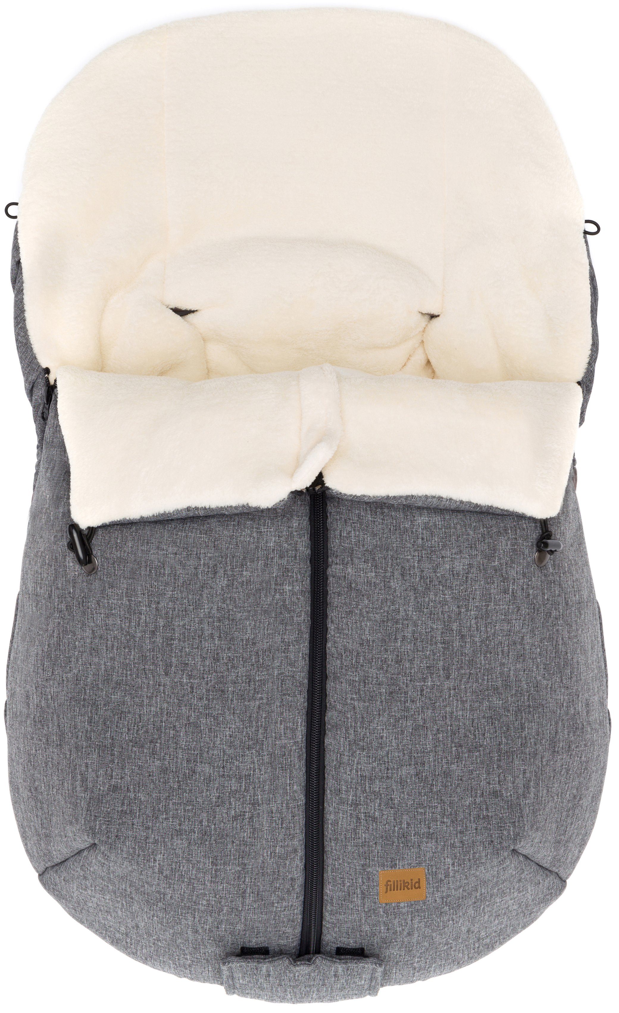 Fußsack Sella, Winterfußsack, melange hellgrau