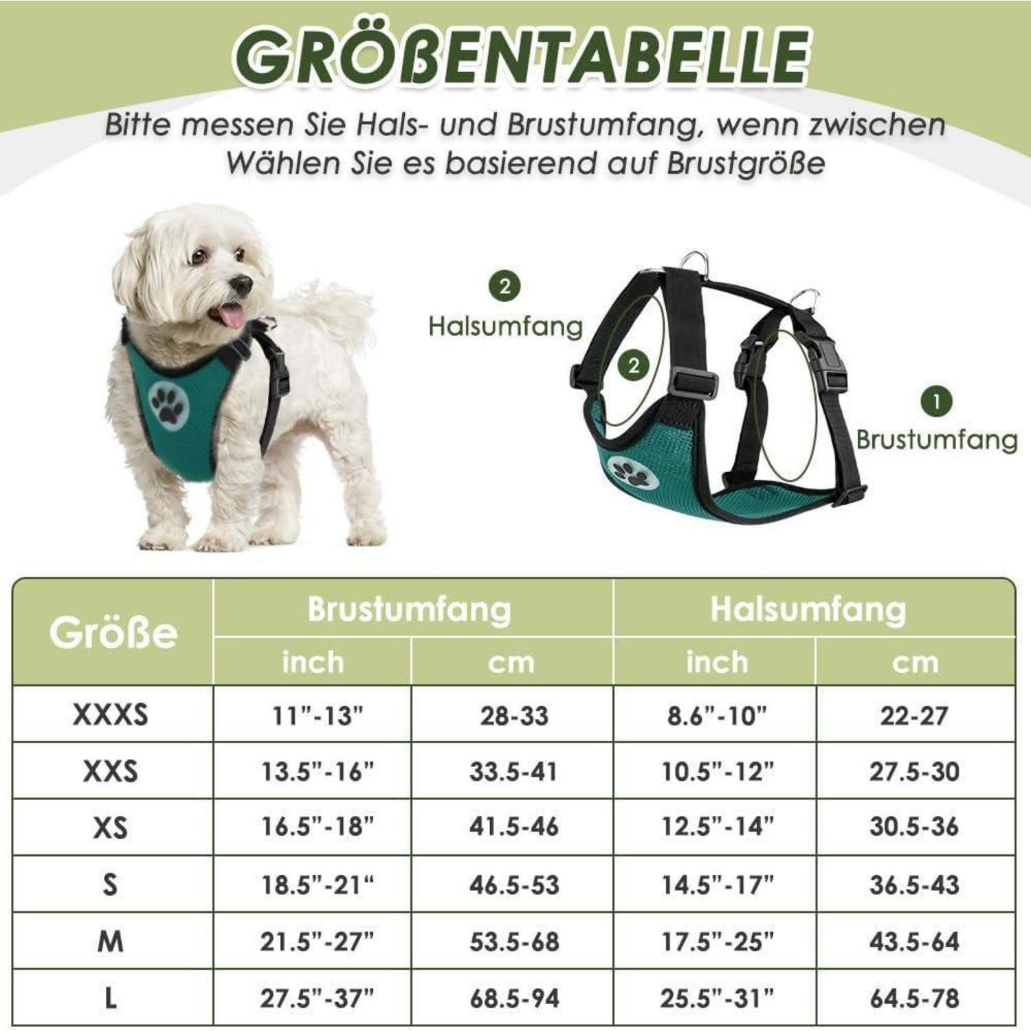 LuxusKollektion Autohundegeschirr Hundegeschirr Sicherheitsgurt 2 Karabinerhaken Auto S Grün