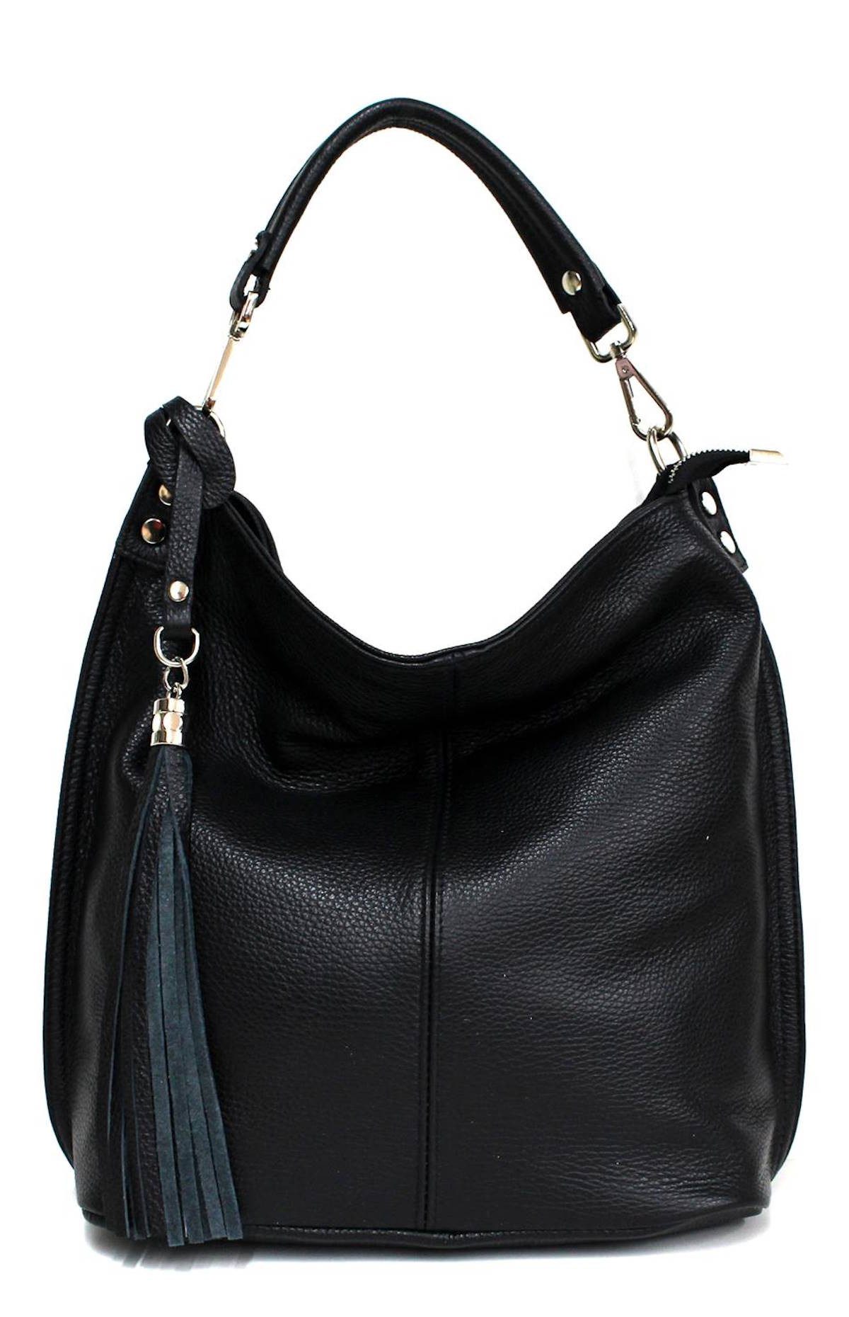 Schultertasche MADE IN ITALY XL Damen Nappa Leder Handtasche Shopper Umhängetasche