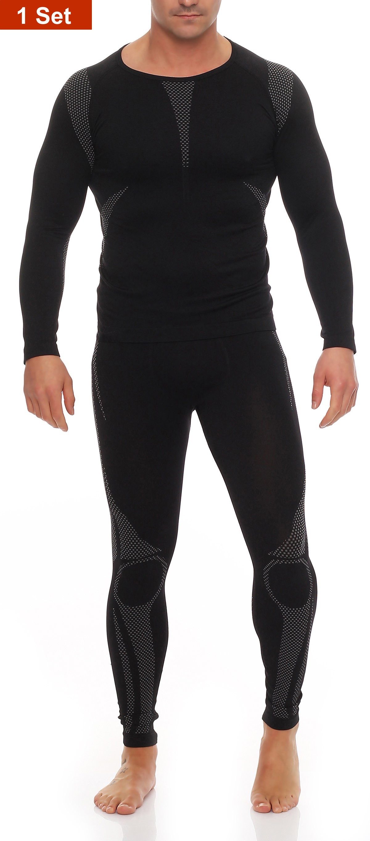 Cocain underwear Lange Unterhose Herren Thermo Unterwäsche Unterhose lang langes Unterhemd Ski Motorrad (Set, Spar-Packung, 2-St., Mehrfachpackung) hochfunktionelle Membrantechnologie