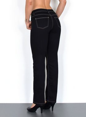 ESRA Straight-Jeans G100 High Waist Straight Fit Jeans Damen, bis Übergröße / Plussize Größe, Damen Straight Leg Jeans Hochbund, Gerade Schnitt Jeans damen, Damen Jeans Regular, Jeans Damen, Damen Jeanshose Straight Leg, Jeans Damen Hose Große Größe, Jeans Damen High Waist Damen Jeans