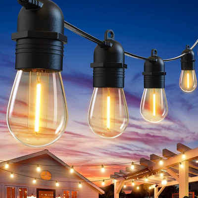 Elegear Lichterkette »Lichterkette Glühbirnen Erweiterbar mit S14 LED Glühbirnen«, ‎Bruchsicher, Energieeinsparung,Warmweiß Lichterkette