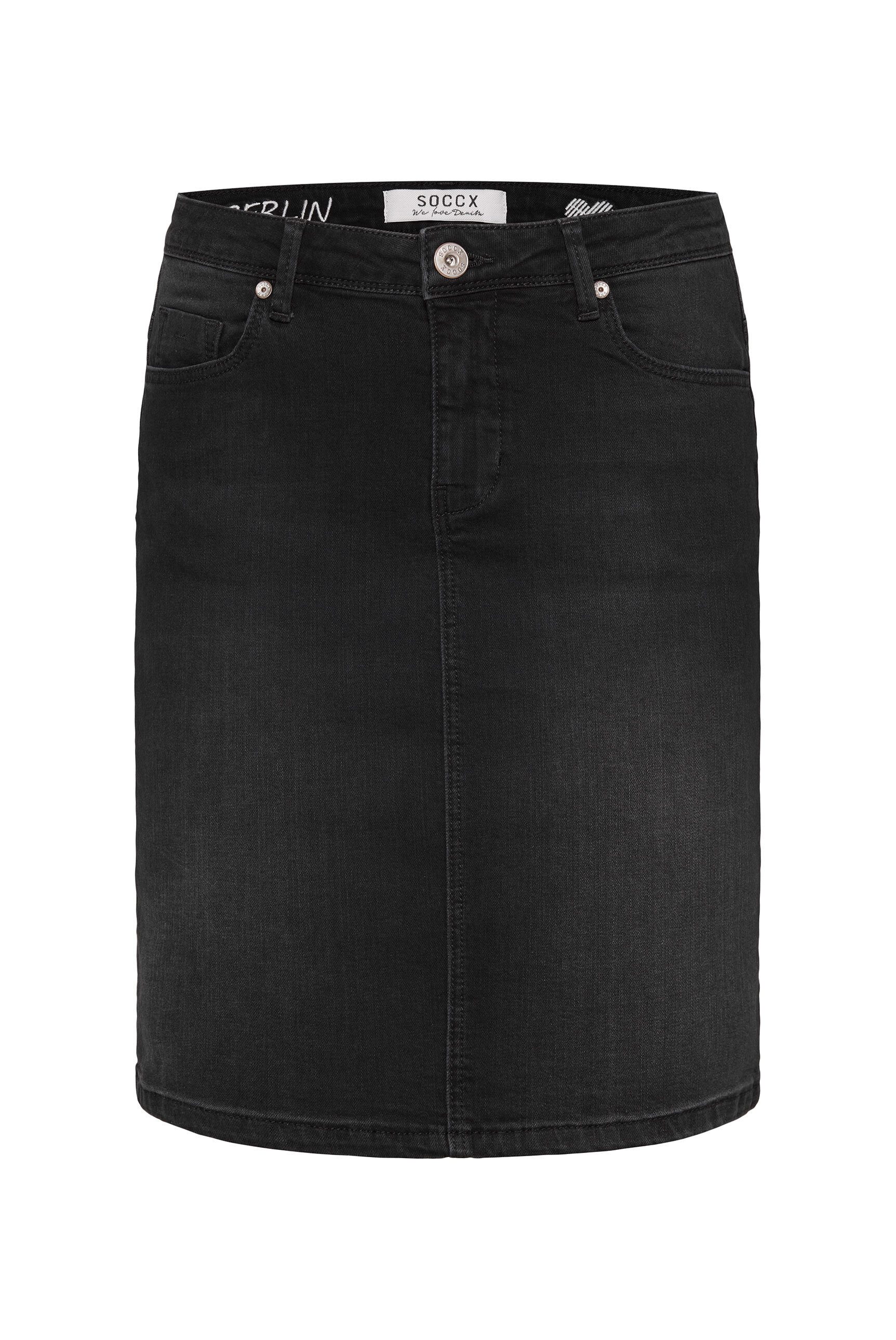 SOCCX Jeansrock, mit Gehschlitz günstig online kaufen