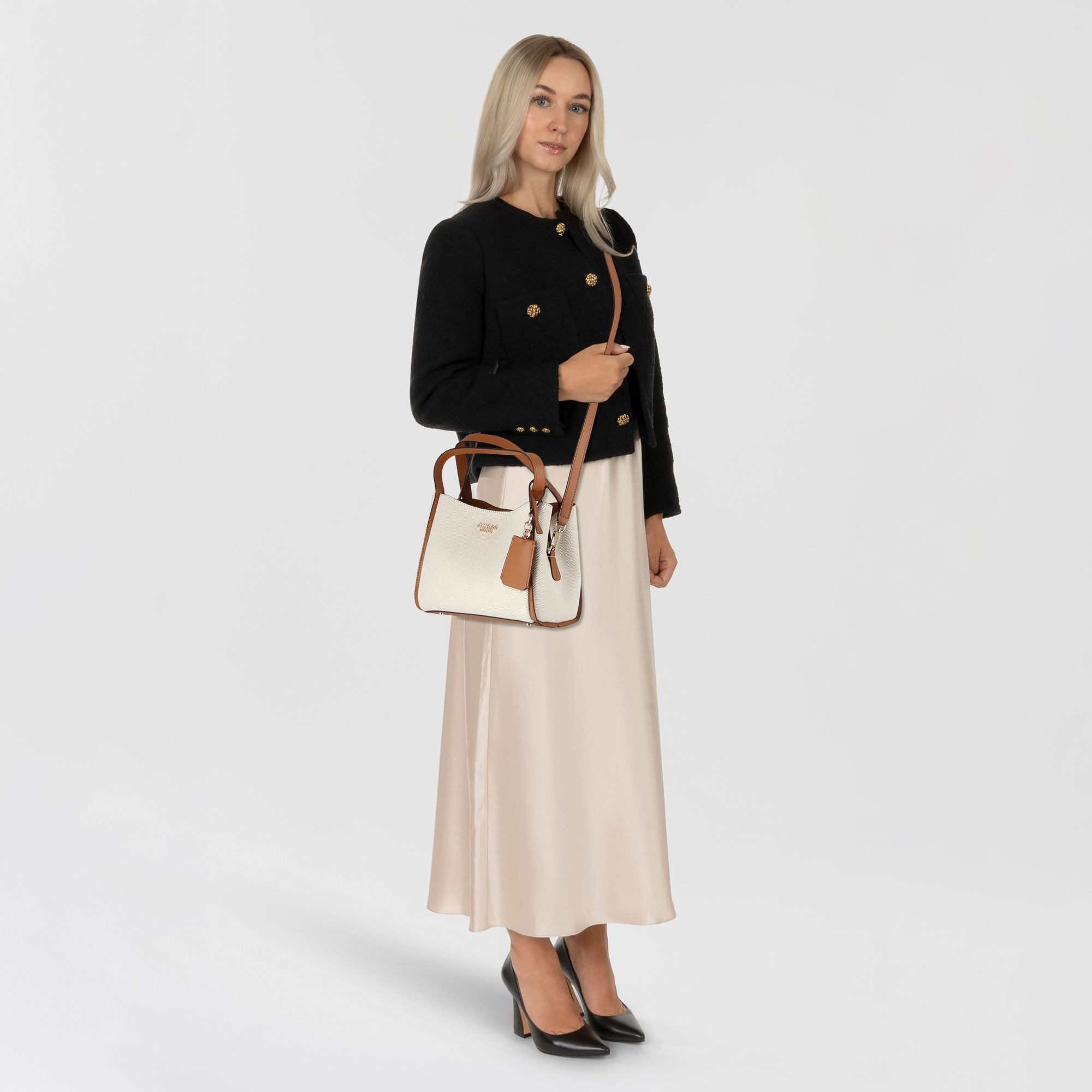 Guess Schultertasche Nicolette, Baumwolle günstig online kaufen