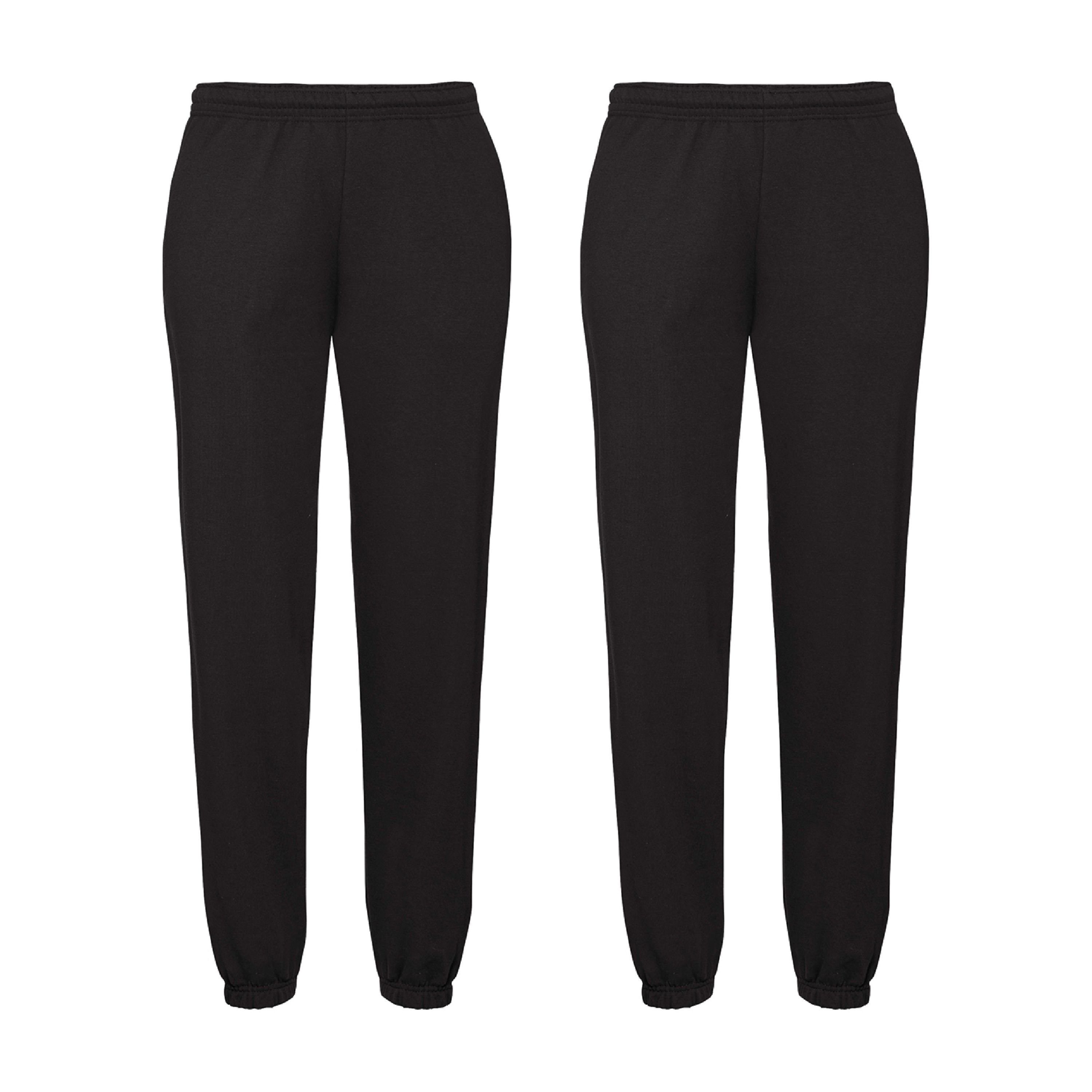 Fruit of the Loom Homewearhose Classic Elasticated Cuff Jog Pants schwarz