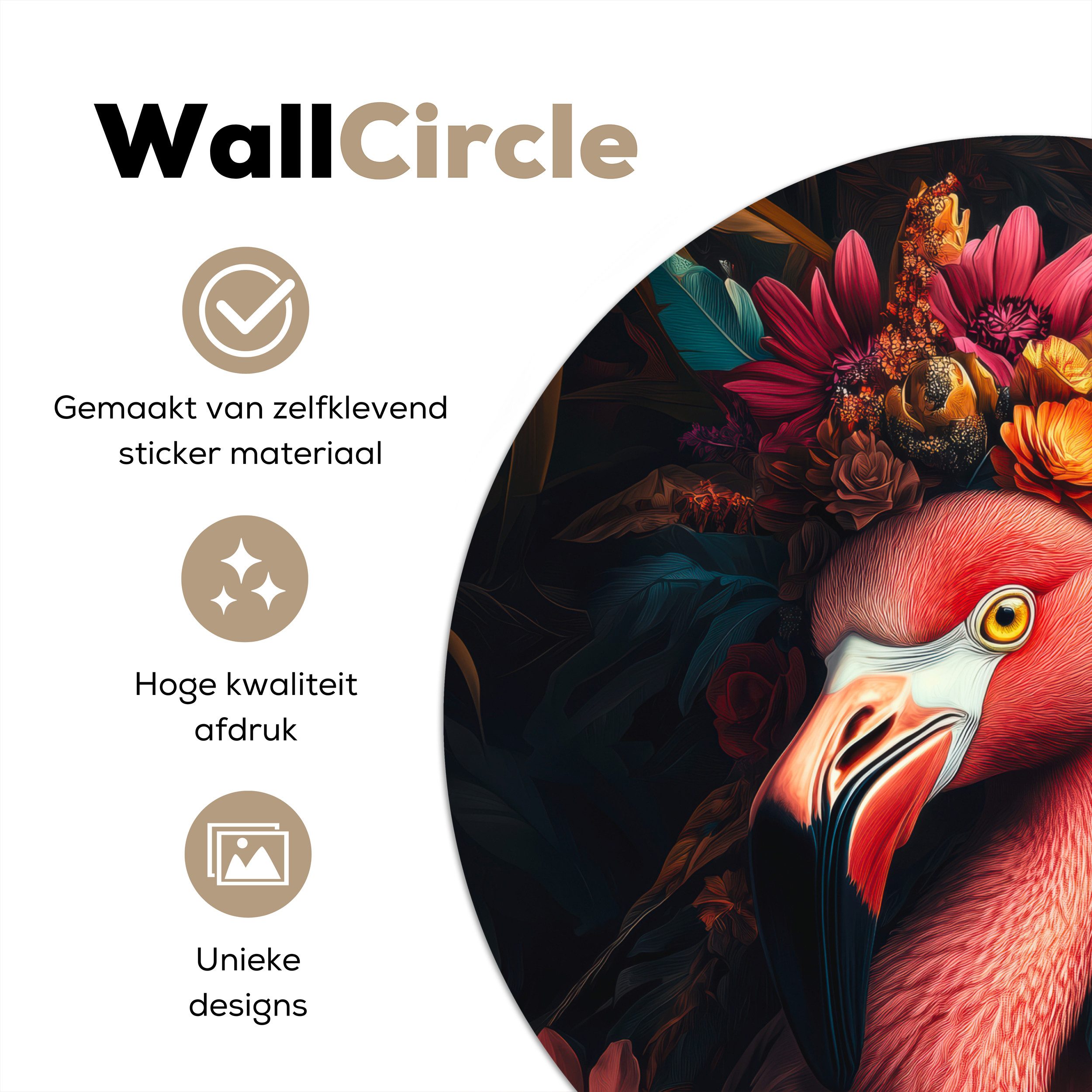 MuchoWow Wandsticker Flamingo - Farben - günstig online kaufen