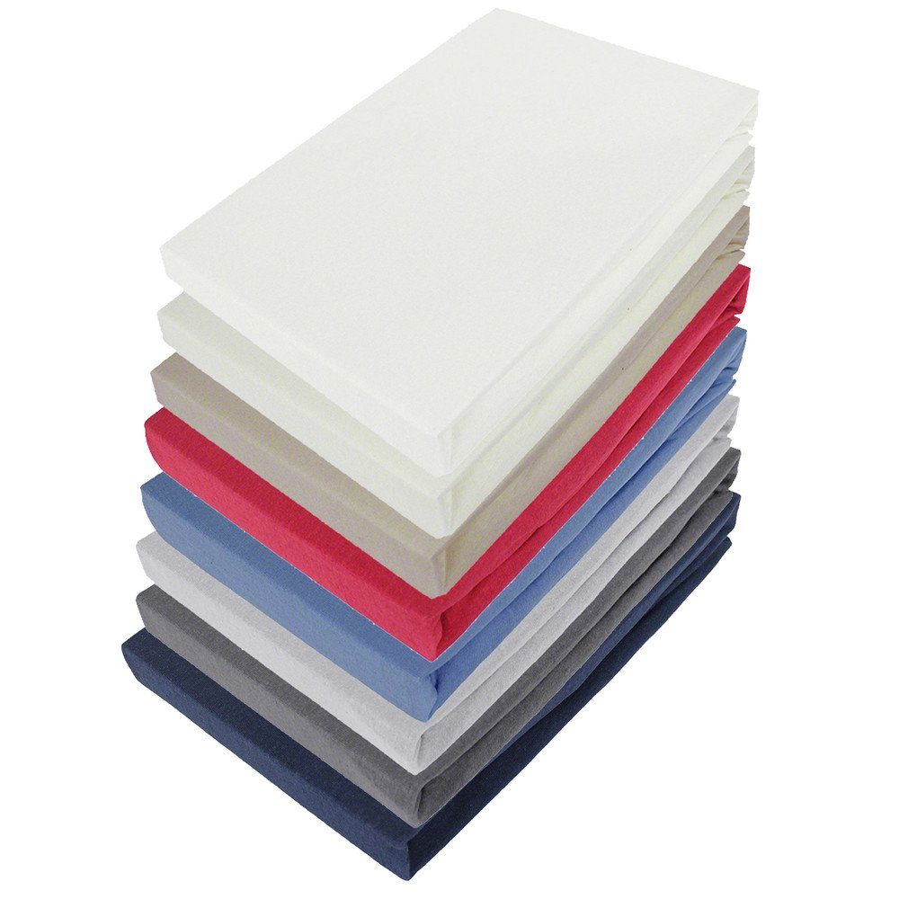 Casa Colori Spannbettlaken Jersey 90-100x200 cm aus 100% Baumwolle, Baumwol günstig online kaufen