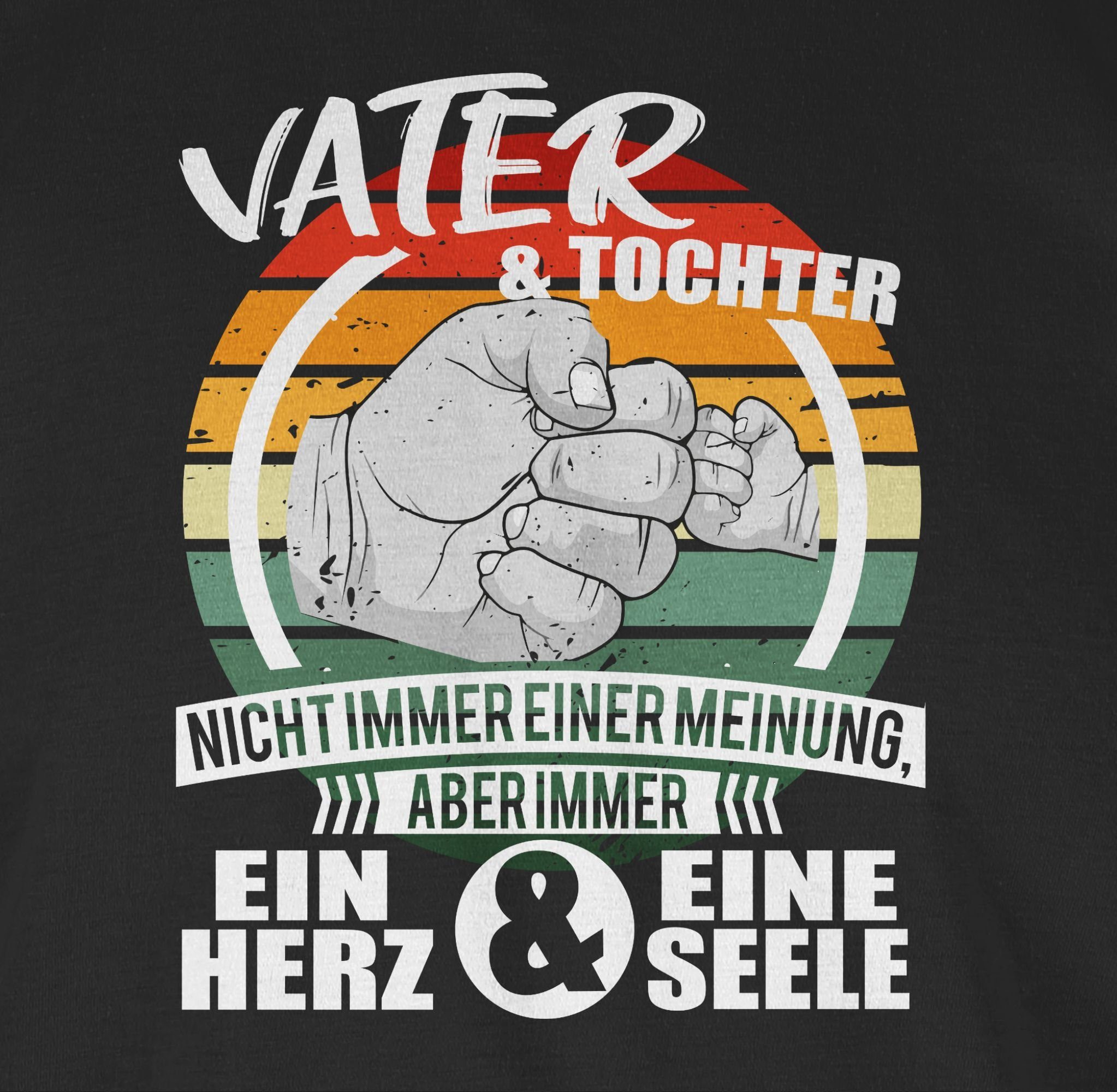 Seele 03 T-Shirt eine Vatertag Papa Tochter für und Geschenk Vater Shirtracer Schwarz