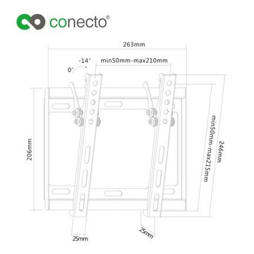 conecto TV Wandhalter für LCD LED Fernseher & Monitor TV-Wandhalterung, (bis 42 Zoll, neigbar)