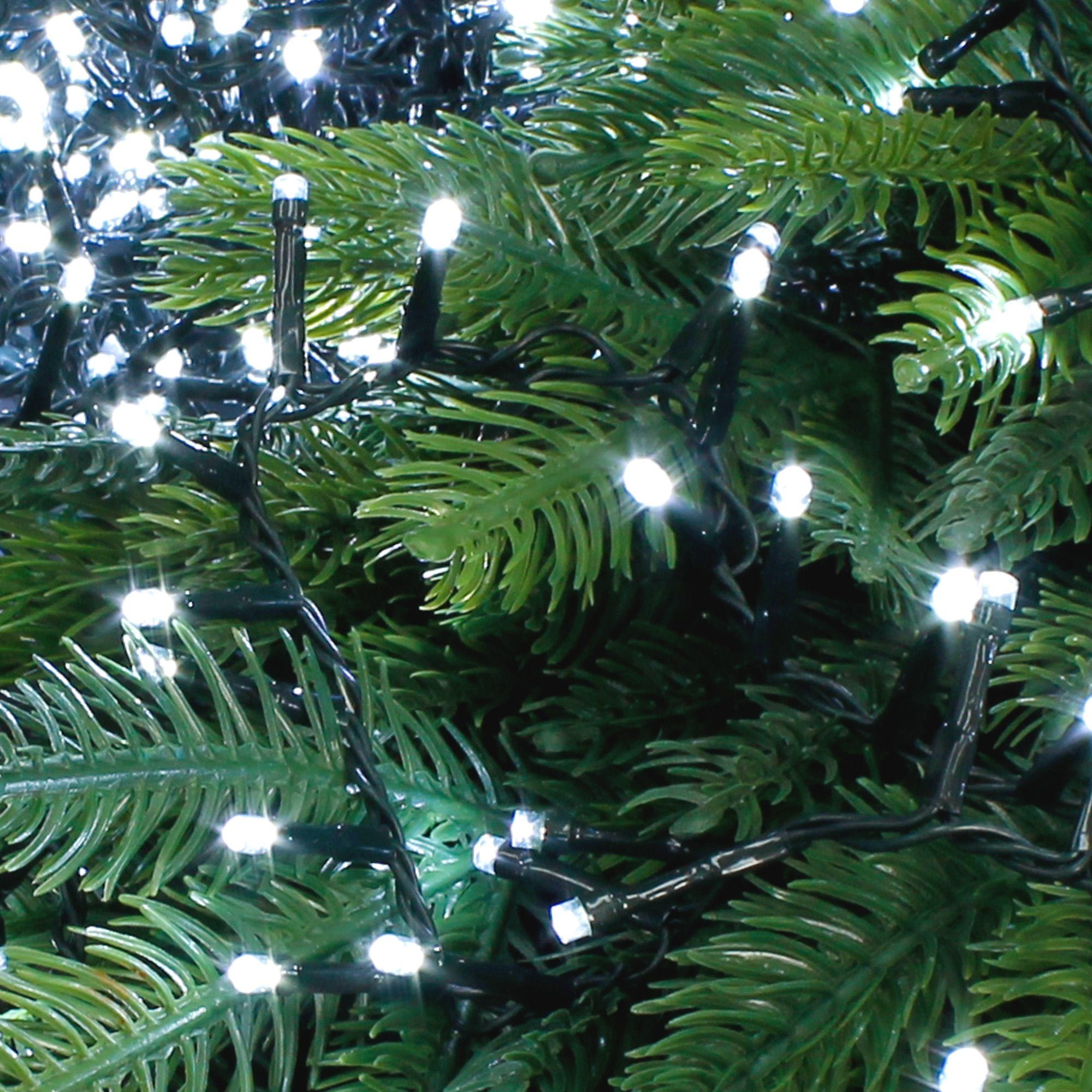 ECD Weihnachtsbaum LED-Lichterkette Clusterlichterkette weiß LED 1000 Germany
