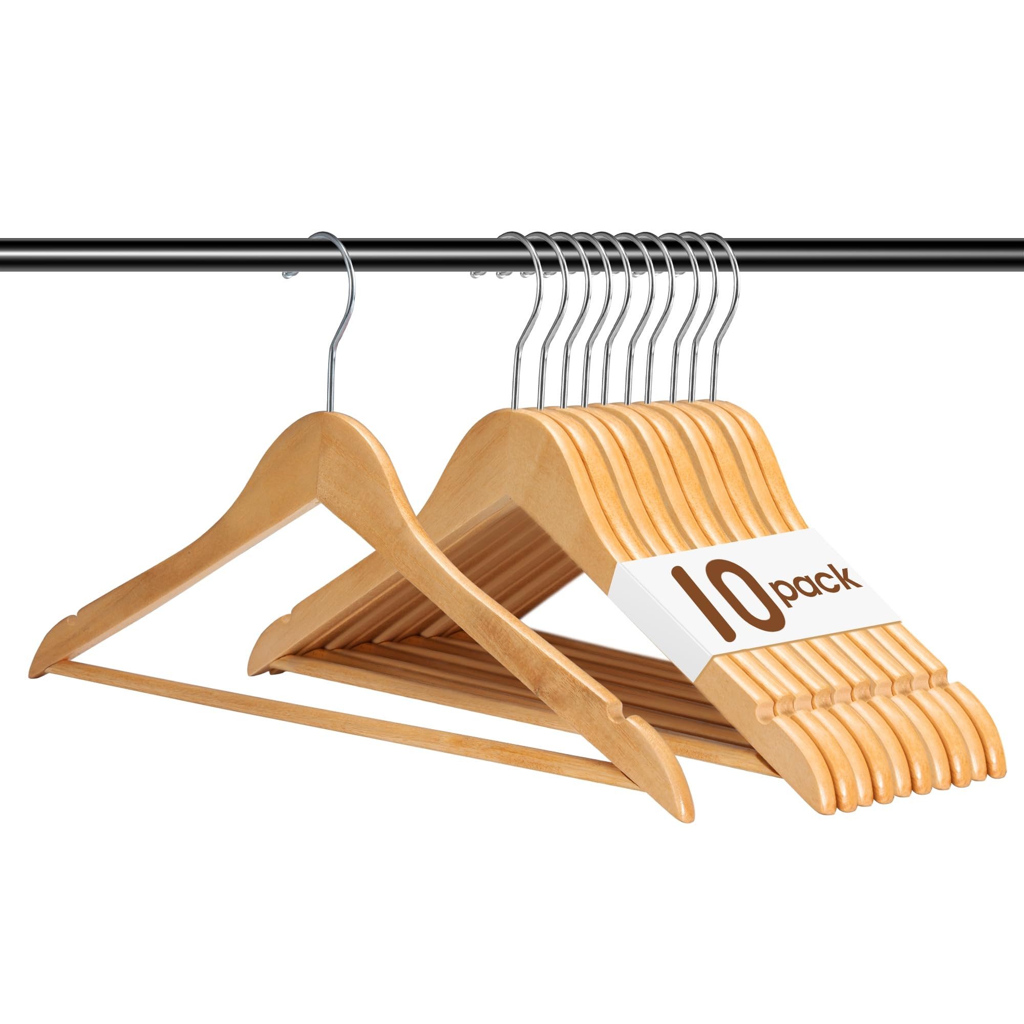 House Day Kleiderbügel Holz für Anzüge, rutschfest, (10-tlg), Kleiderbügel günstig online kaufen