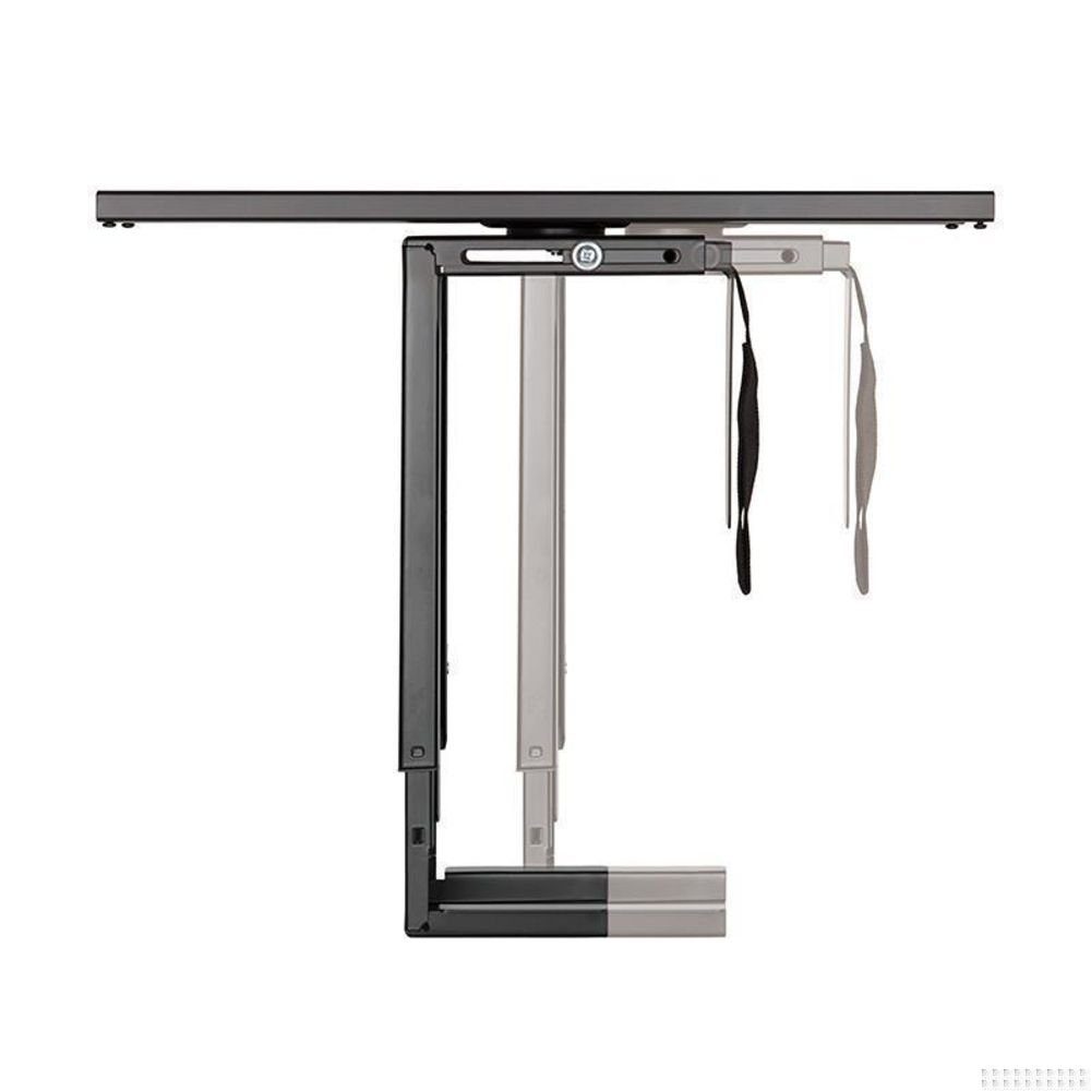 Halterung EO0031 Untertisch PC-Halterung, (drehbar 360°, ausziehbar, Schnellverschluss, max. 10 kg, Computerhalterung, Halter, Schwarz)