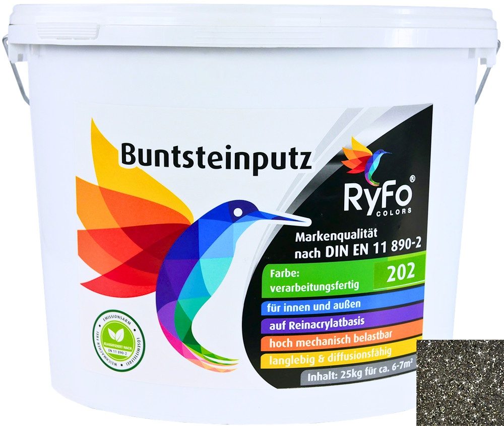 RyFo Colors Kunstharzputz RyFo Colors Buntsteinputz Glitzereffekt Dekorativer Buntsteinputz, wetterbeständig, diffusionsoffen