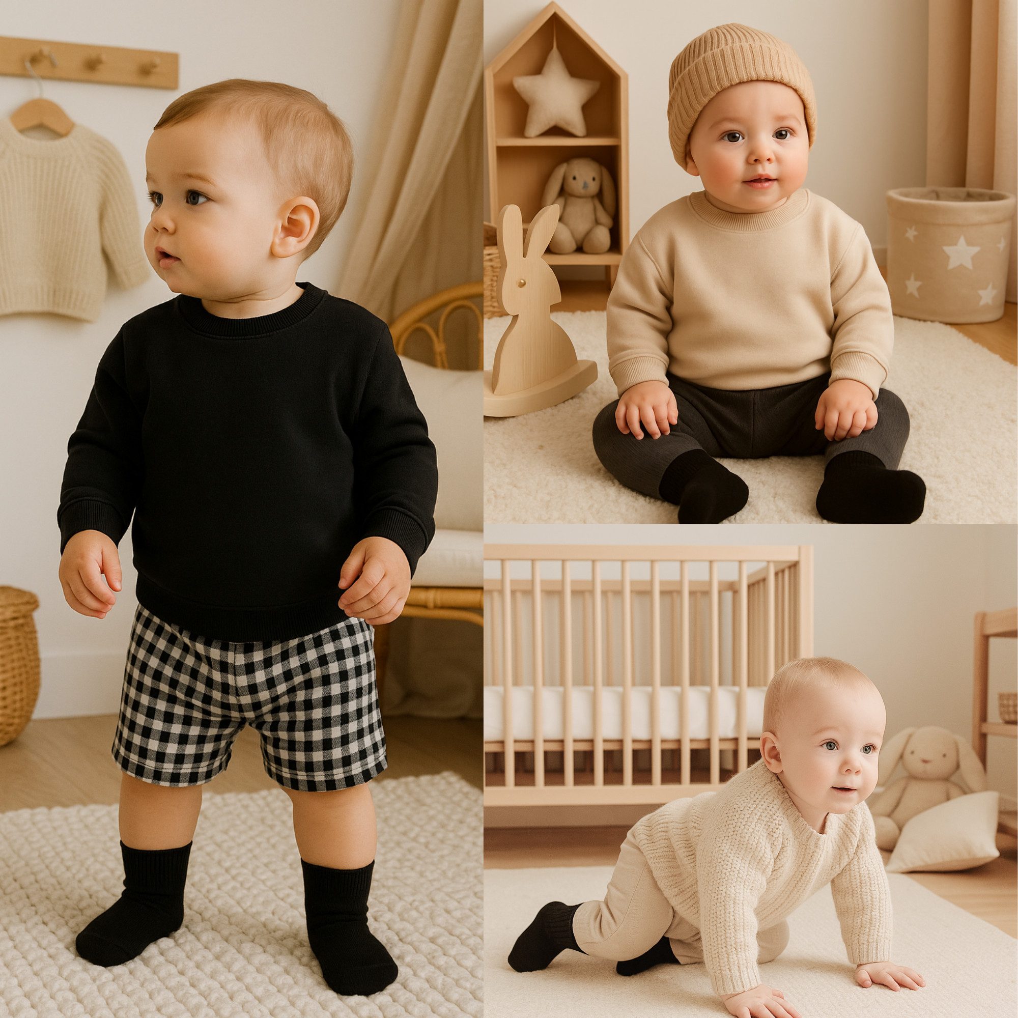 bistyle Socken für Babys Neugeborene Babysocken Jungen Mädchen Kurzsocken (Set, 6-Paar, 6er-Pack) gerippt Bio-Baumwolle GOTS zertifiziert 0-6 Monate bis 2-3 Jahre