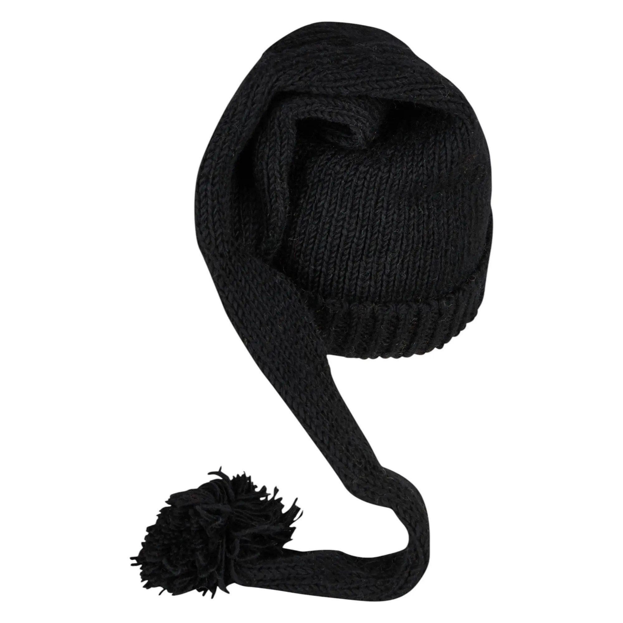 THC Natural Line Strickmütze THC Schafwoll Zipfelmütze 721 schwarz (1 Stück, 1-St., 1 Stück) Innenfutter: Fleece