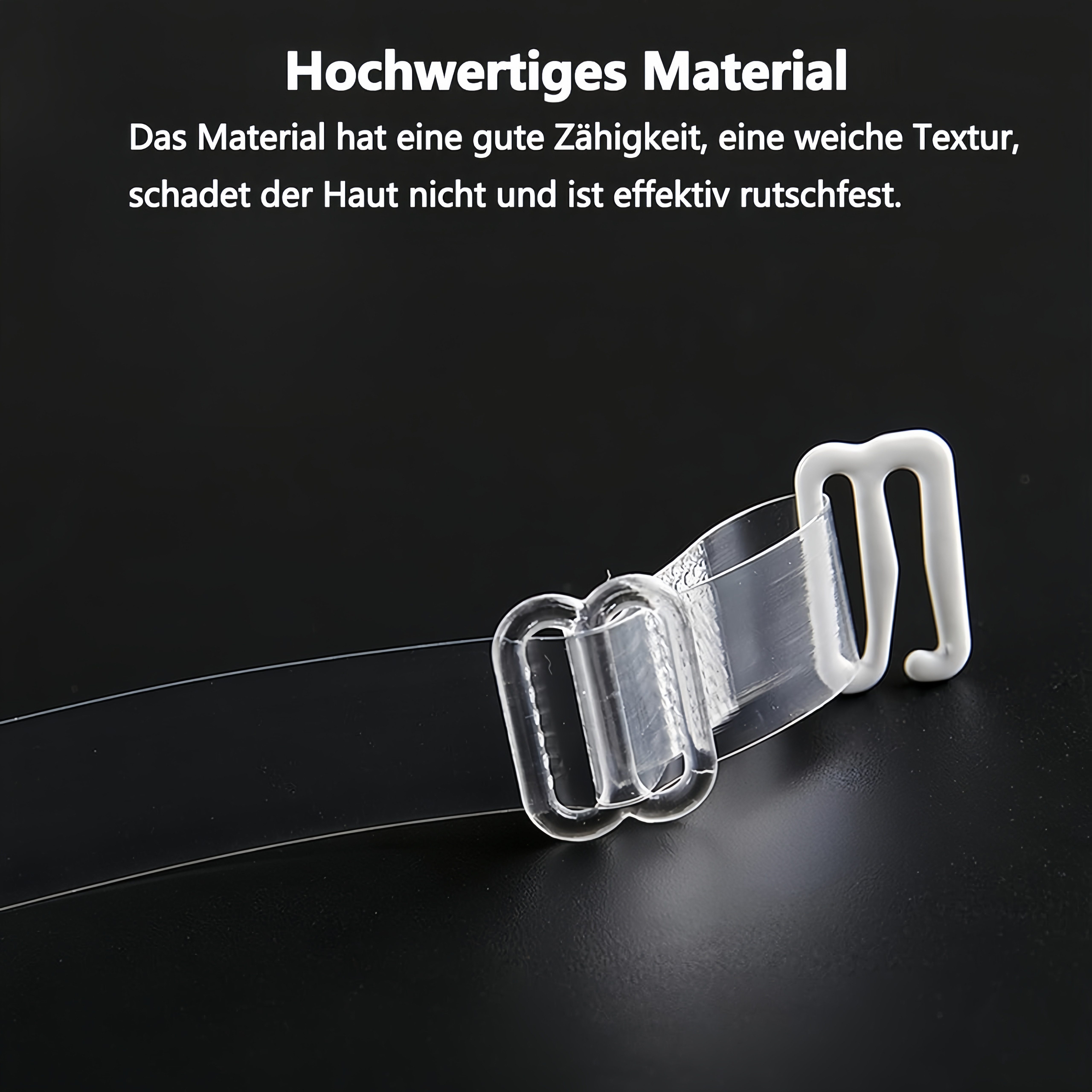 FOUORTUNATE-BEE BH-Träger 3 Paar transparente BH-Träger, weich & unsichtbar für den Sommer (3 Paar), Weiche Ersatz-BH-Träger, transparent, 3 Paar – Bild 3 von 5