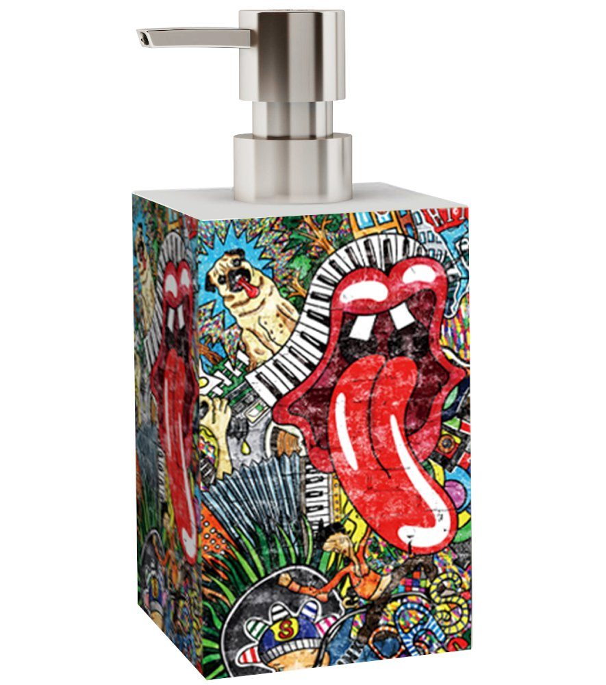 stylisches Seifenspender stabile Pumpe, hochwertig Graffiti, Design, Sanilo & modernes