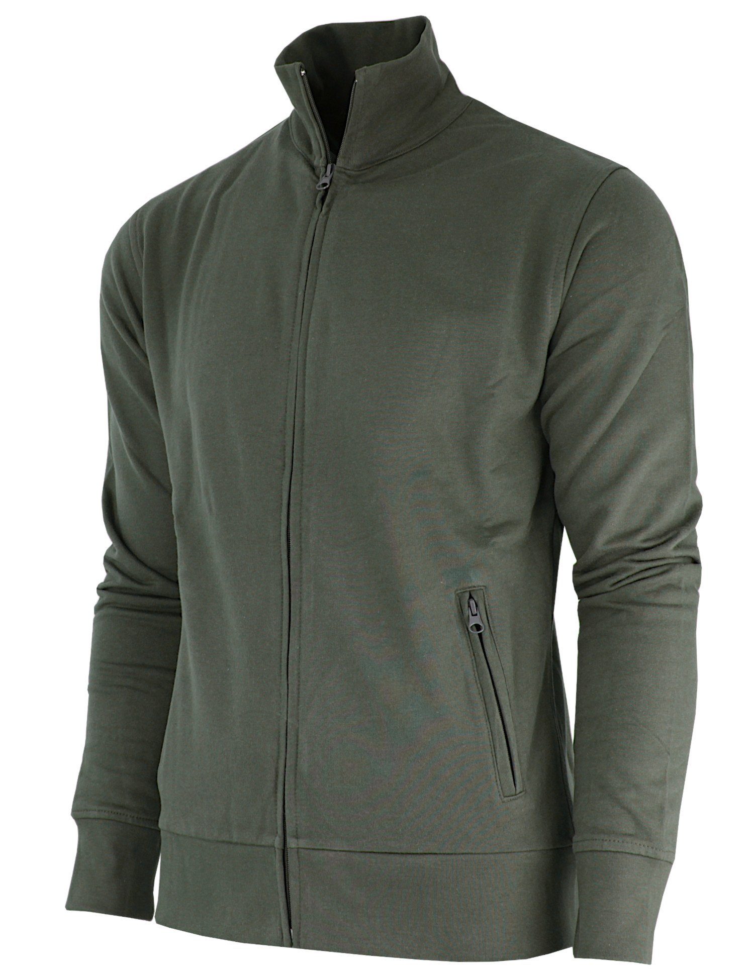 Promodoro Sweatjacke Stand-Up Collar Jacke mit angerauter Innenseite, auch in großen Größen bis 5XL