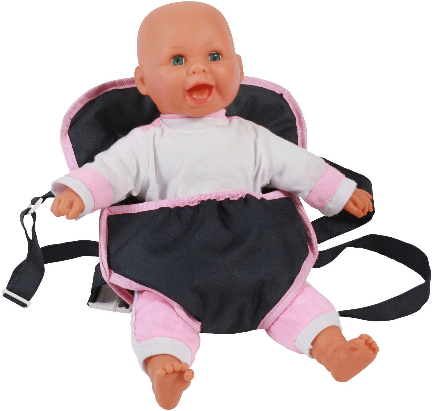 CHIC2000 Puppen Bauchtrage Melange Grau-Navy günstig online kaufen